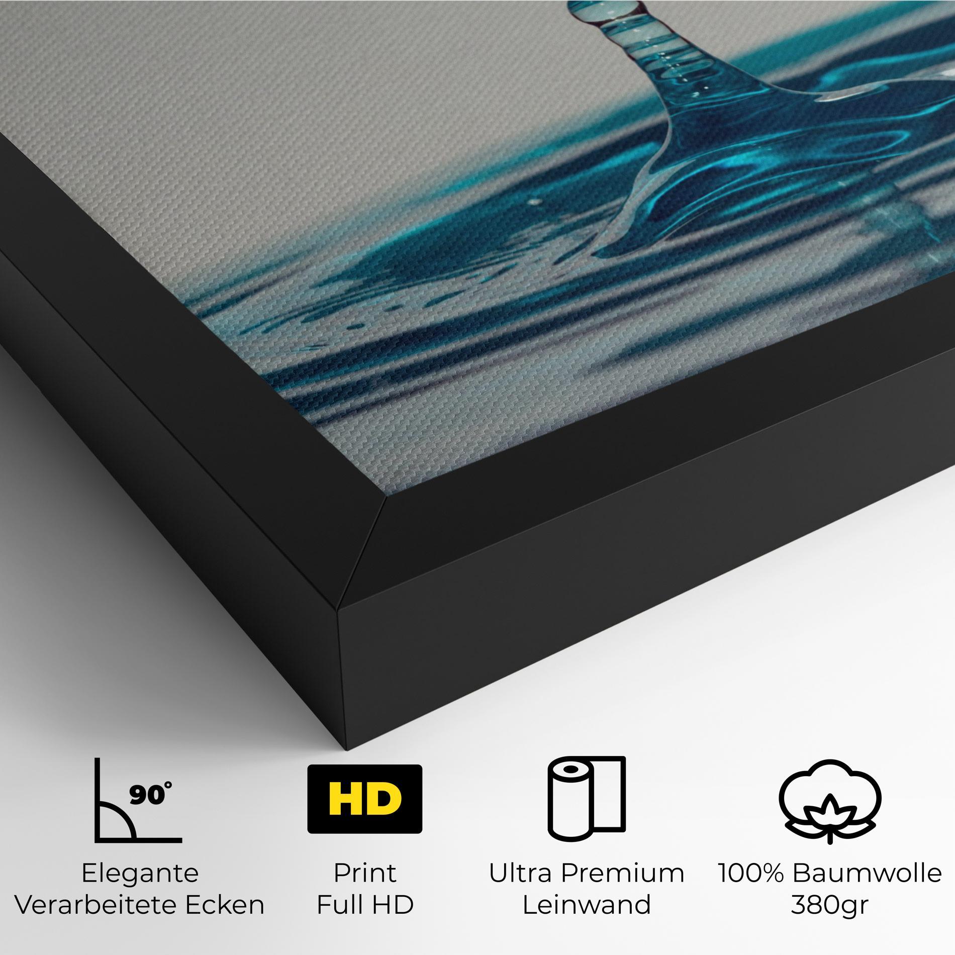 Leinwandbild Blue Water Drop mockup 4