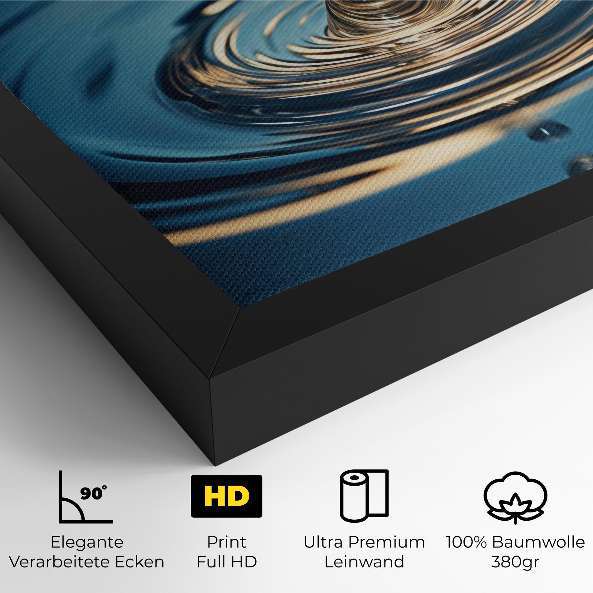 Leinwandbild Cream Water Drop mockup 4