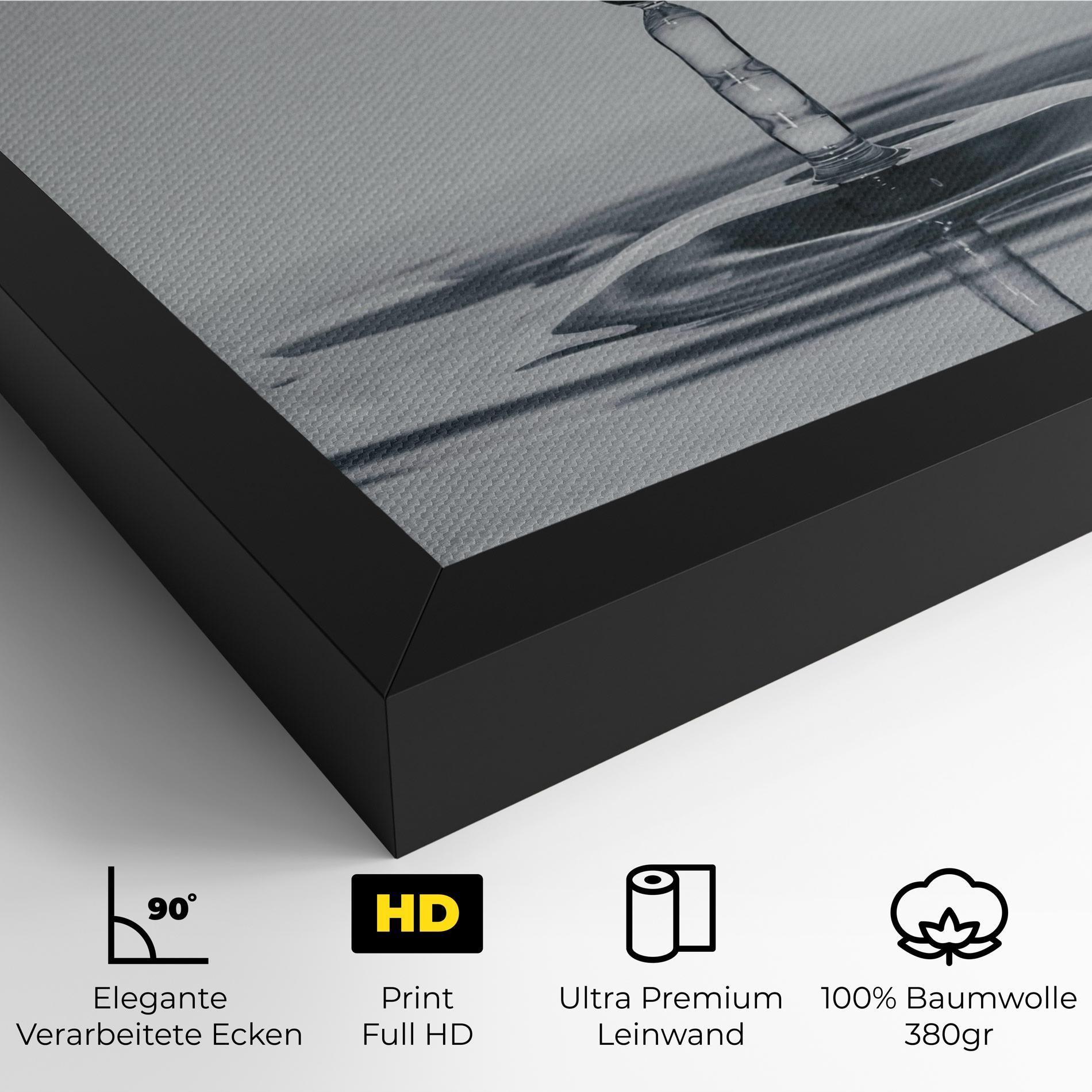 Leinwandbild Grey Water Drop mockup 4