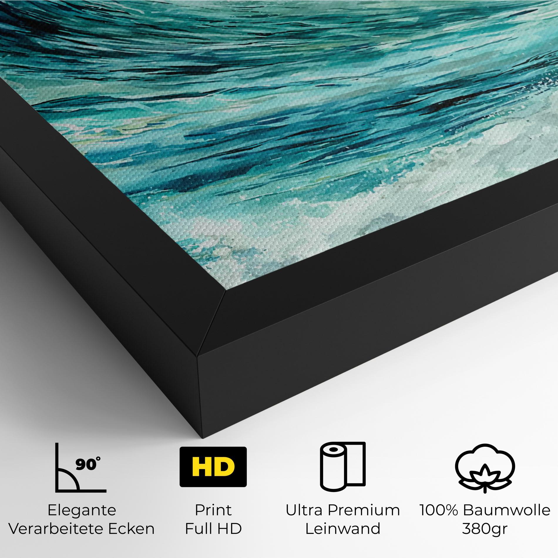 Leinwandbild Sea Watercolor mockup 4