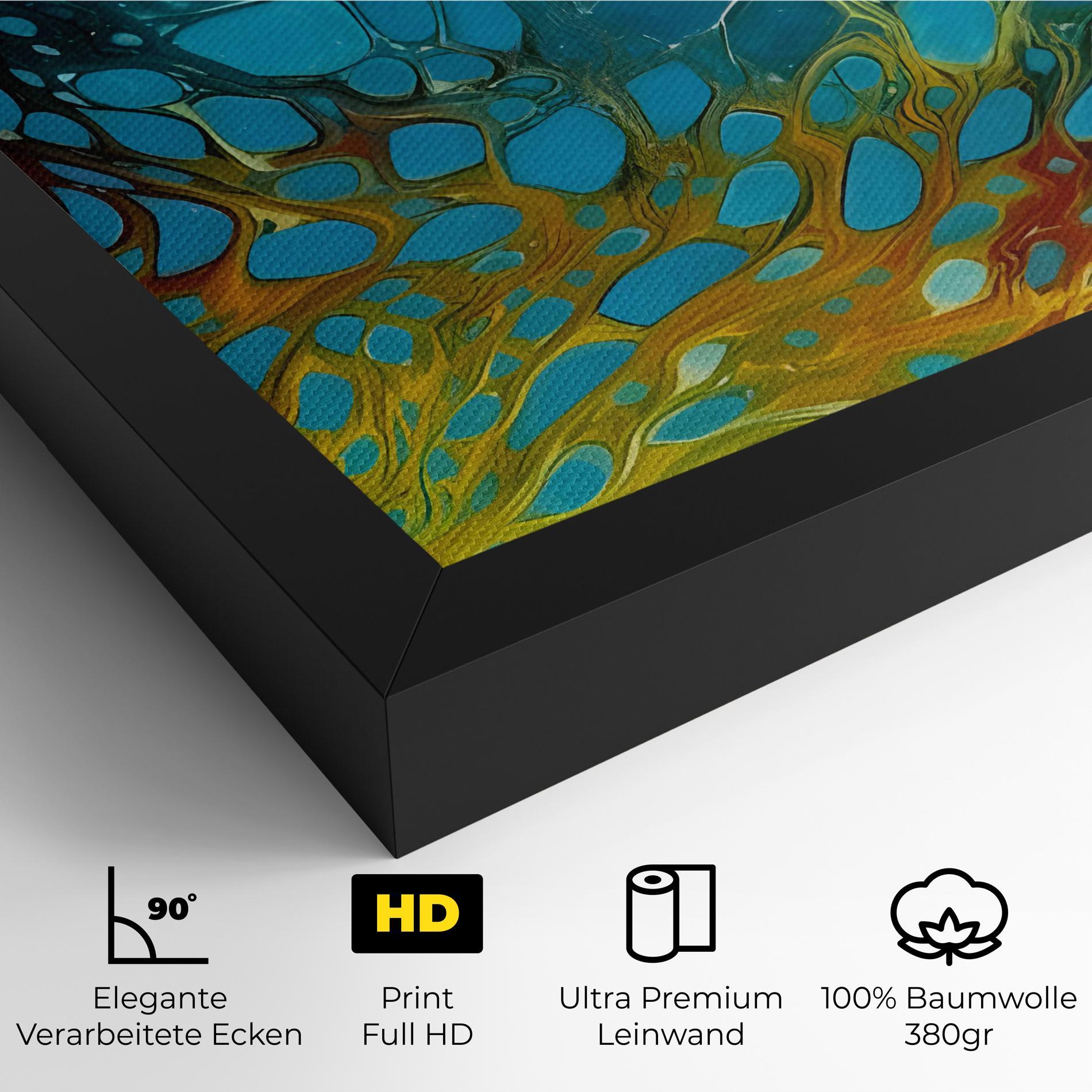 Leinwandbild Yellow Green Ocean mockup 4