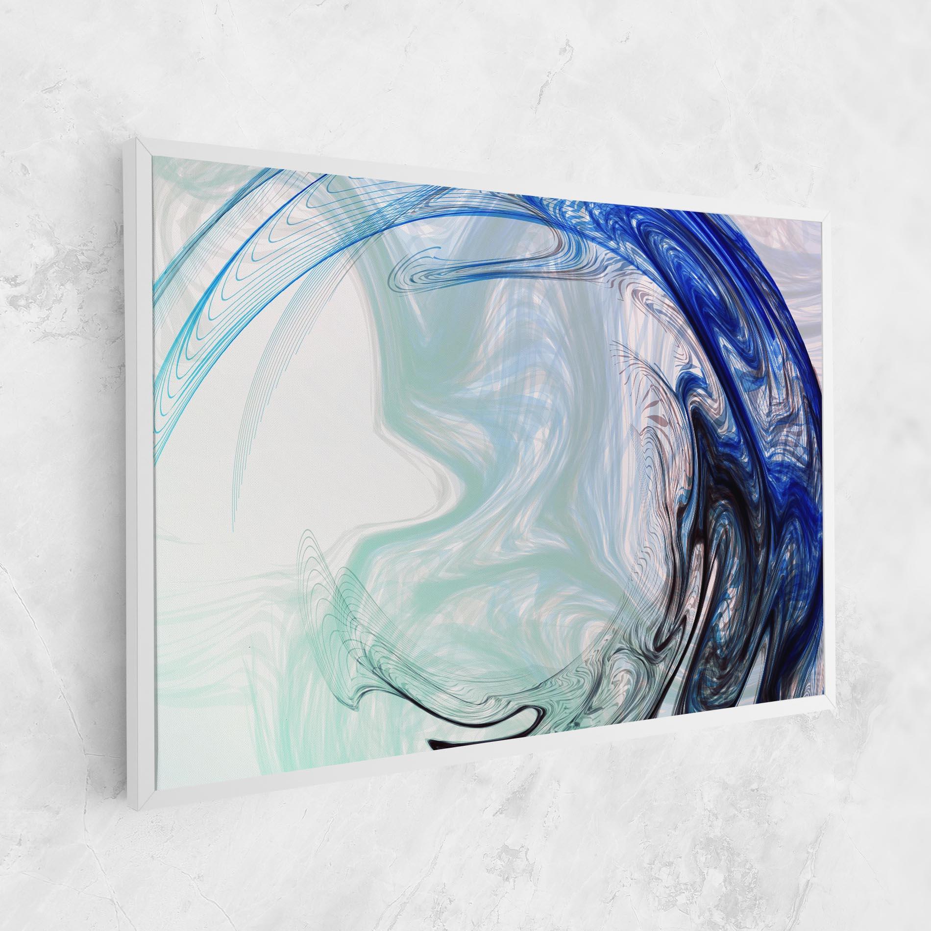 Leinwandbild Blue Black Art mockup 1