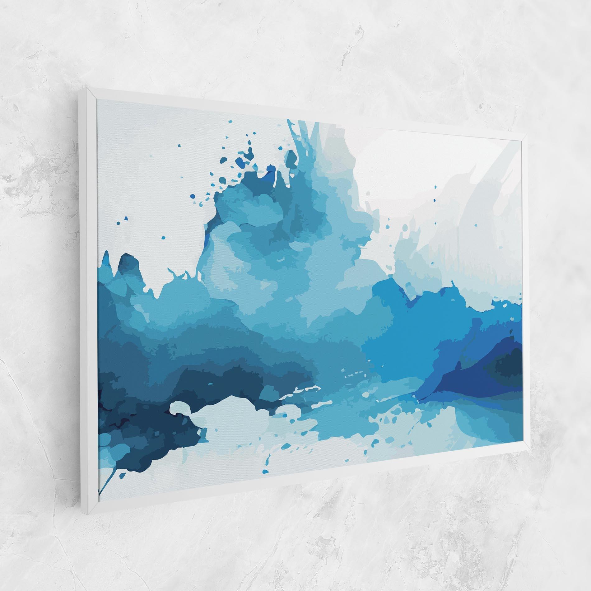 Leinwandbild Blue Water Art mockup 1