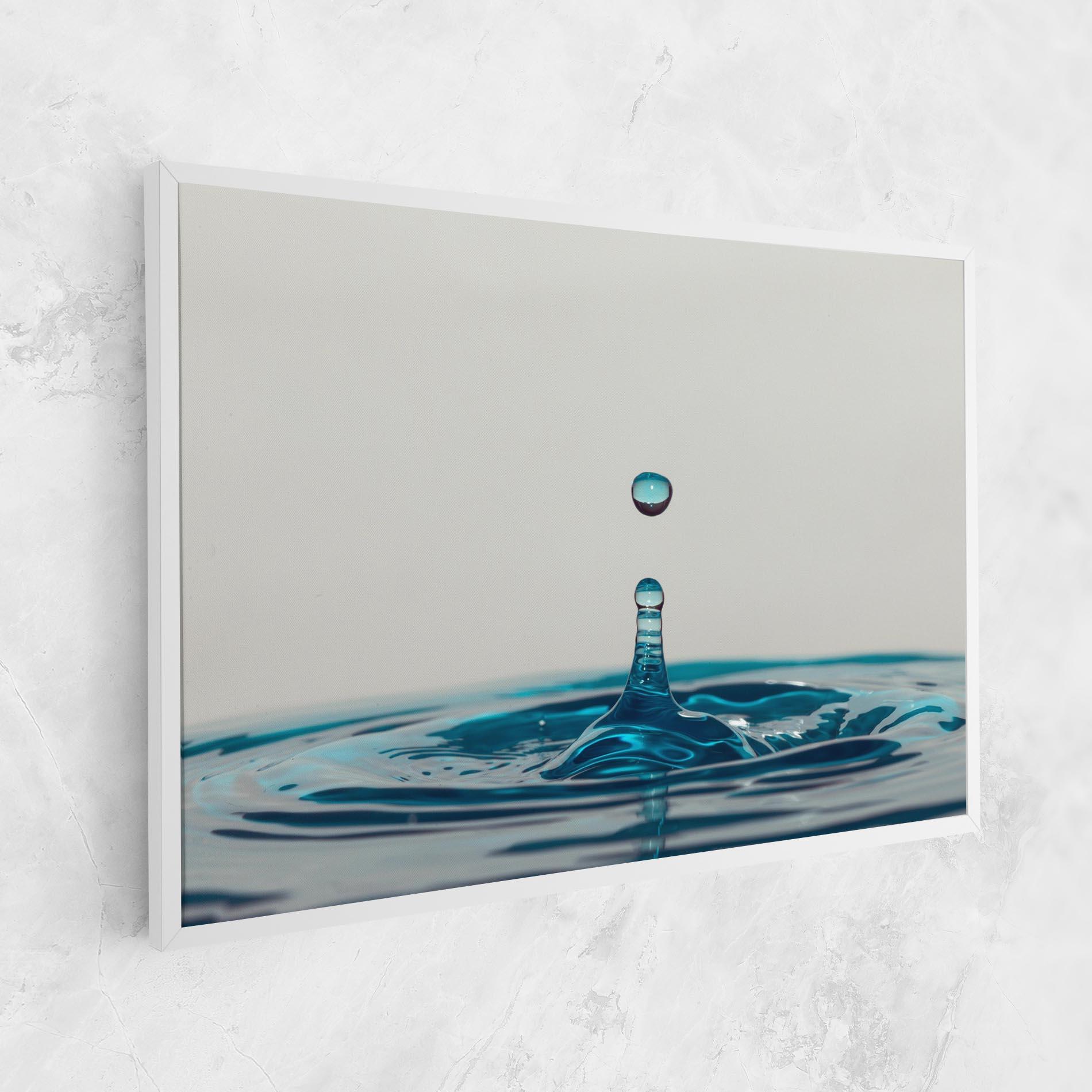 Leinwandbild Blue Water Drop mockup 1