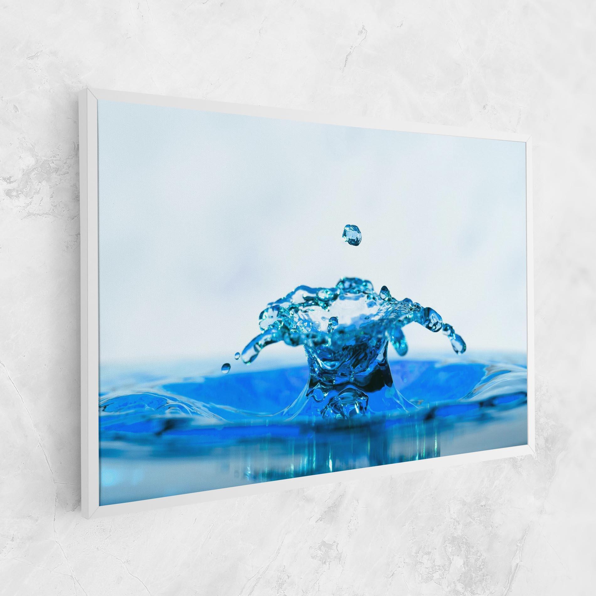 Leinwandbild Blue Water Splash mockup 1
