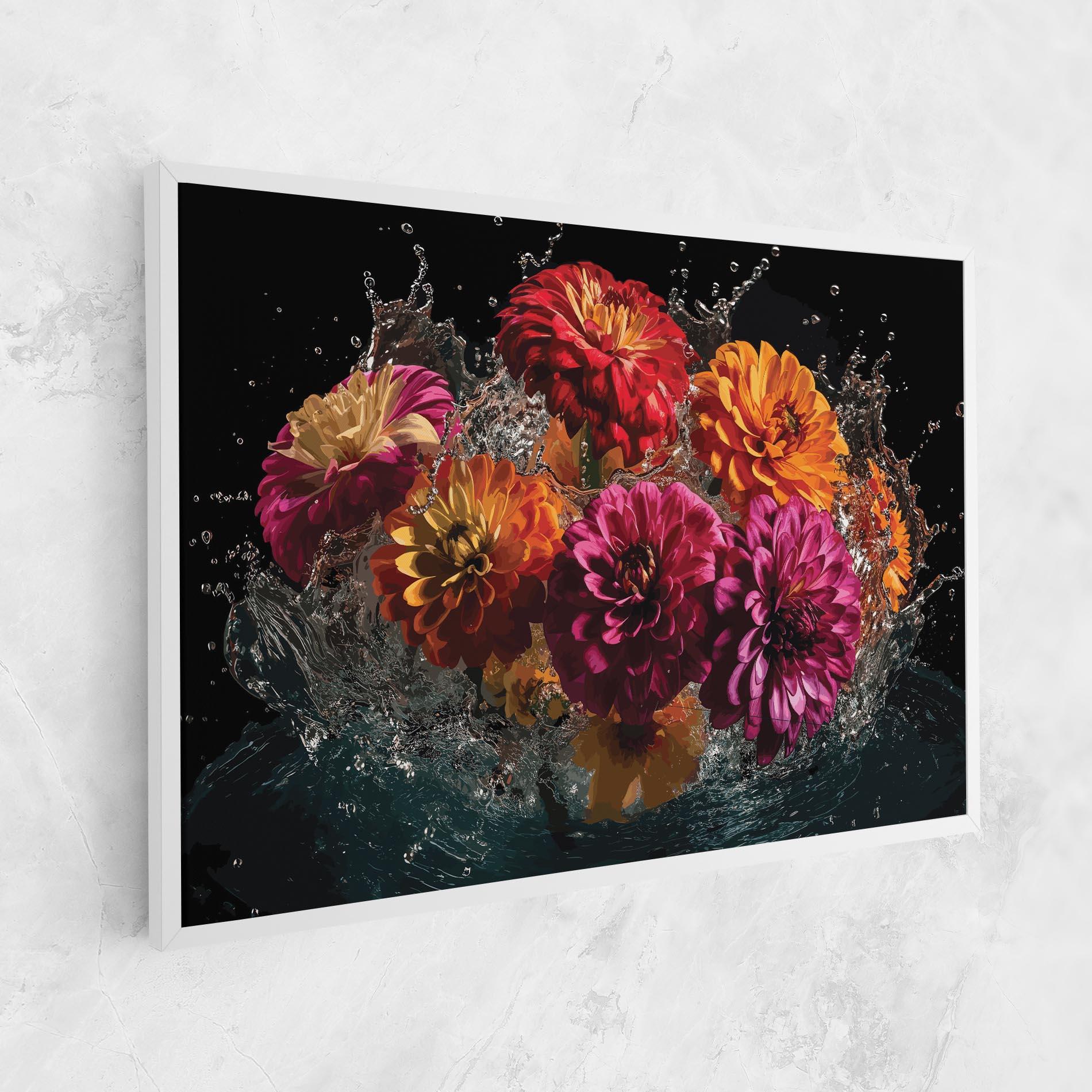Leinwandbild Flower Water Splash mockup 1