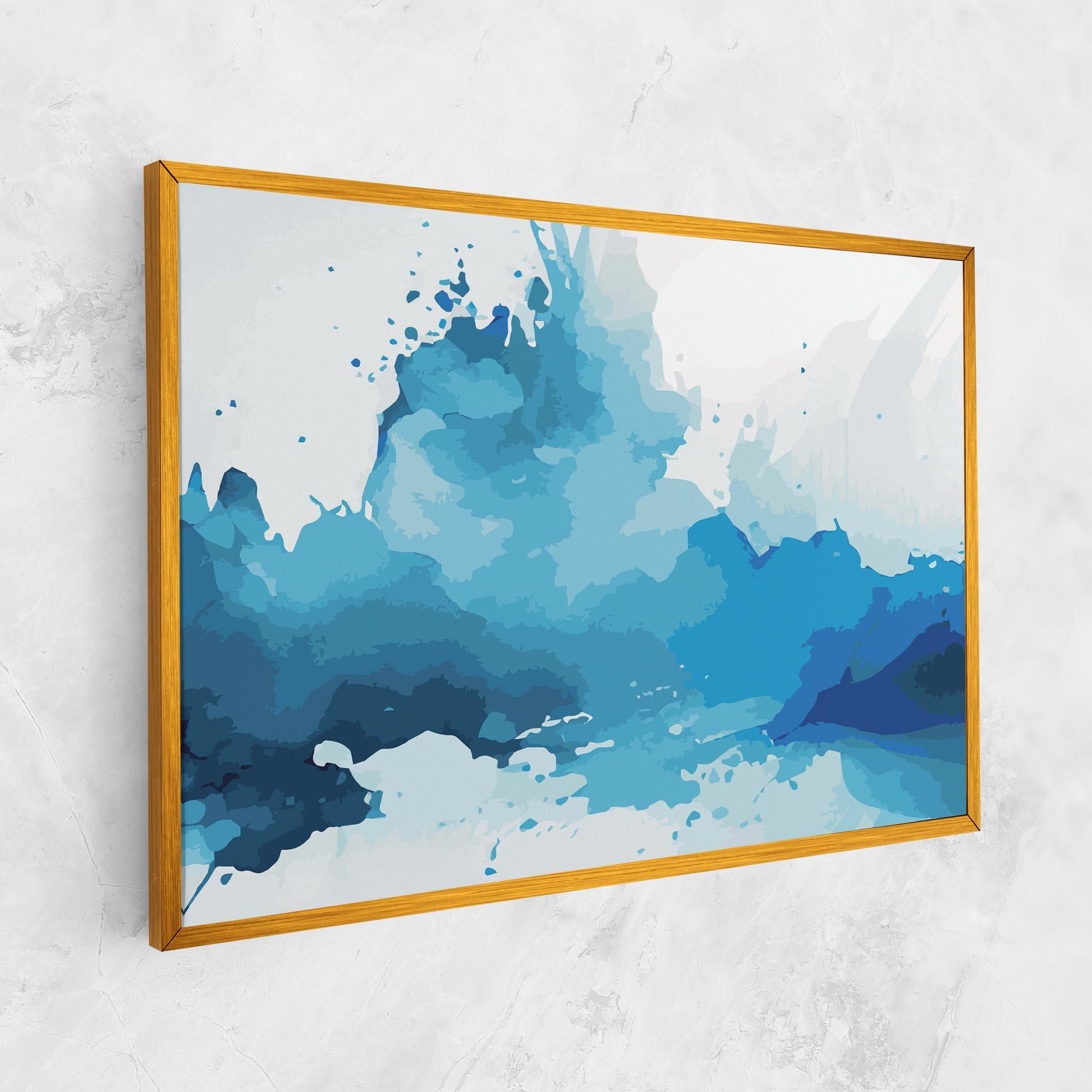 Leinwandbild Blue Water Art mockup 1