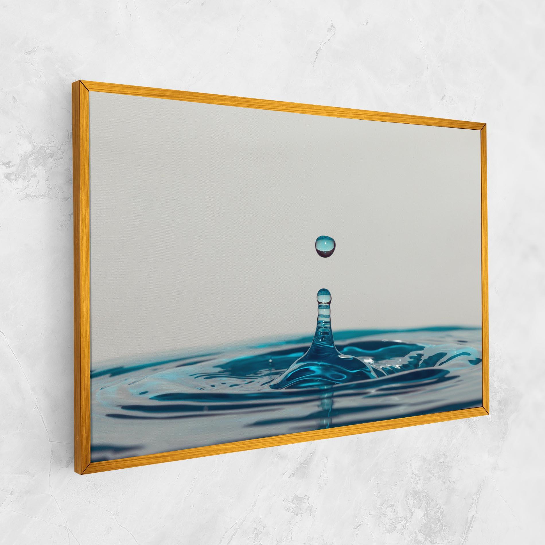 Leinwandbild Blue Water Drop mockup 1