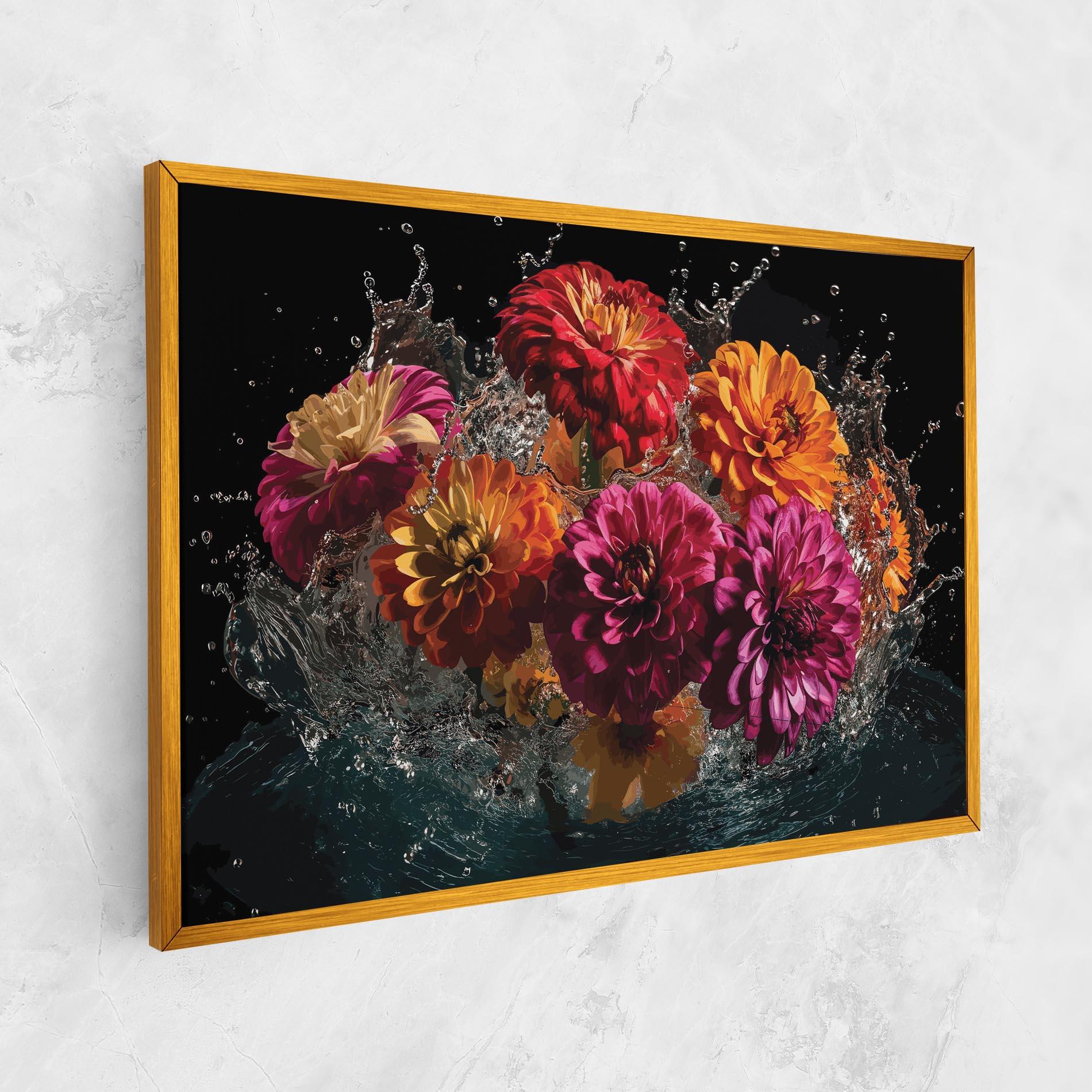 Leinwandbild Flower Water Splash mockup 1