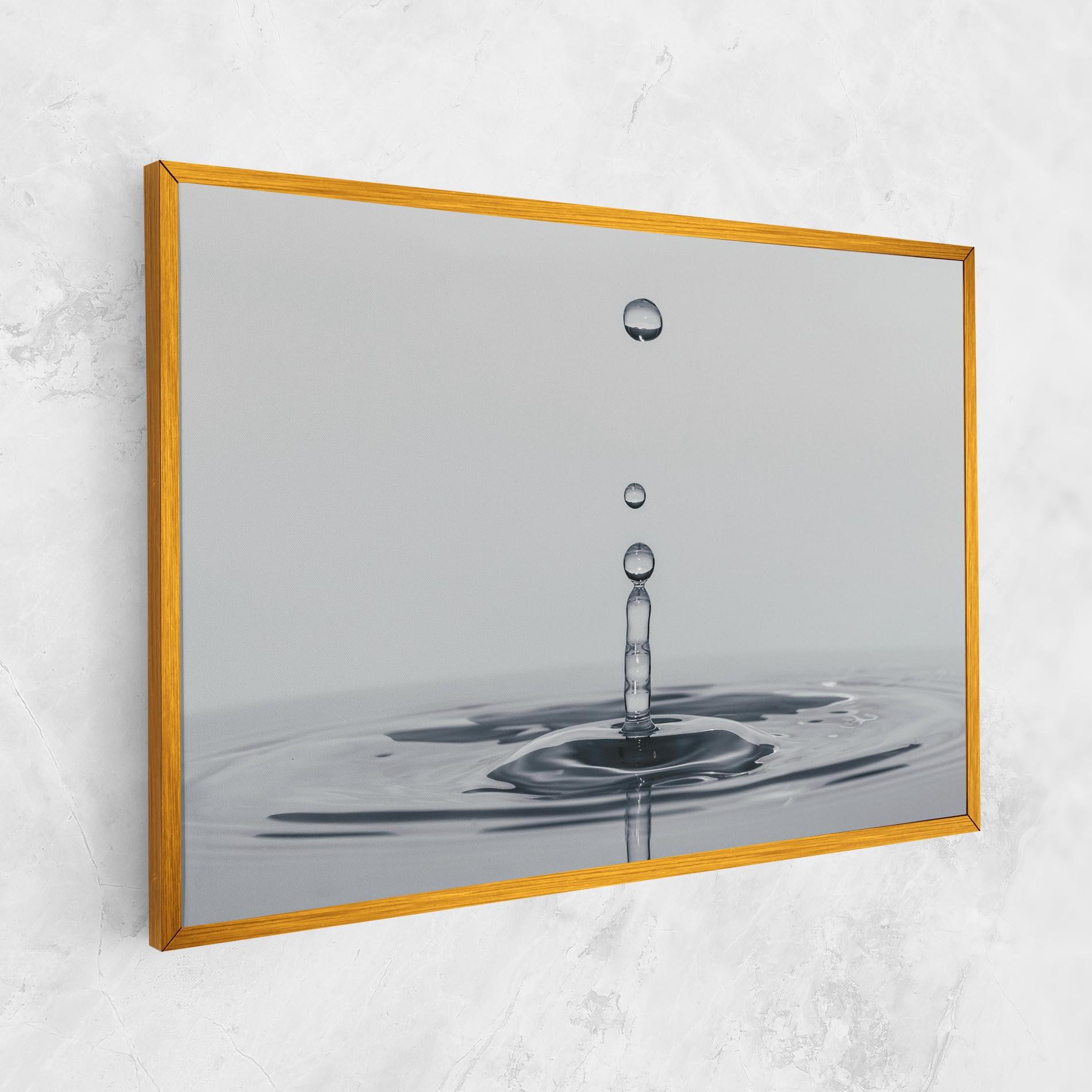 Leinwandbild Grey Water Drop mockup 1