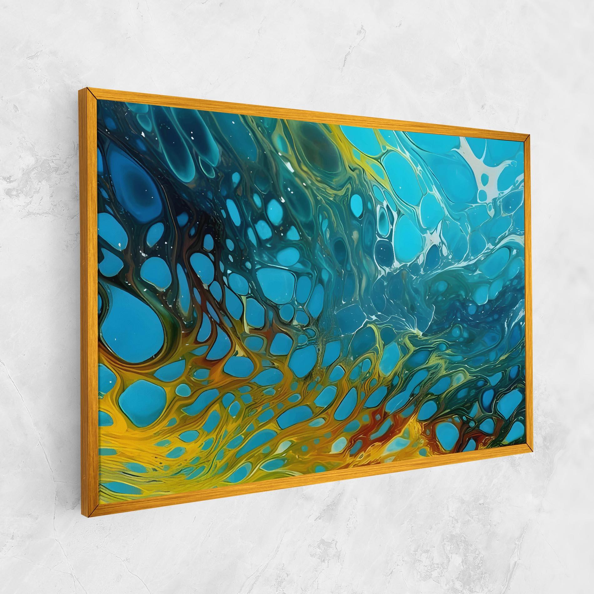 Leinwandbild Yellow Green Ocean mockup 1