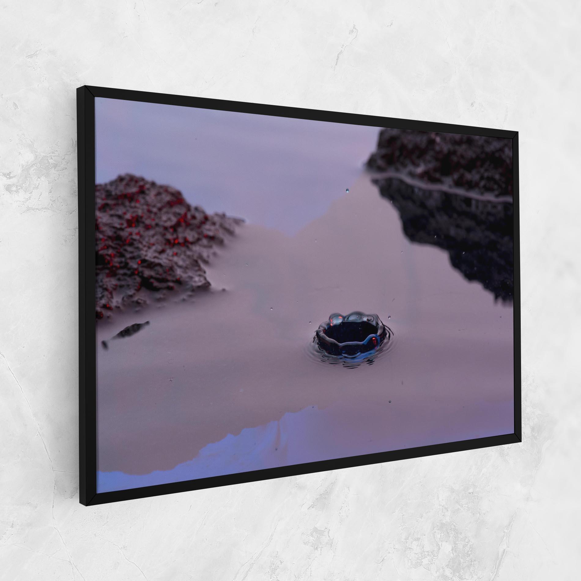 Leinwandbild Blue Color Water mockup 1