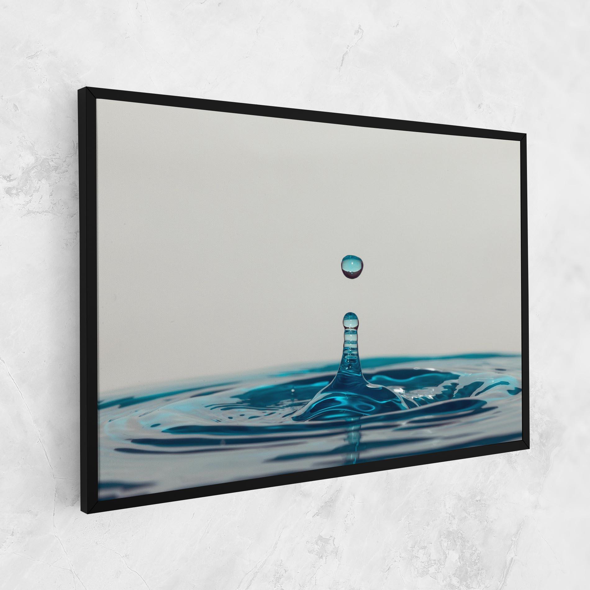 Leinwandbild Blue Water Drop mockup 1