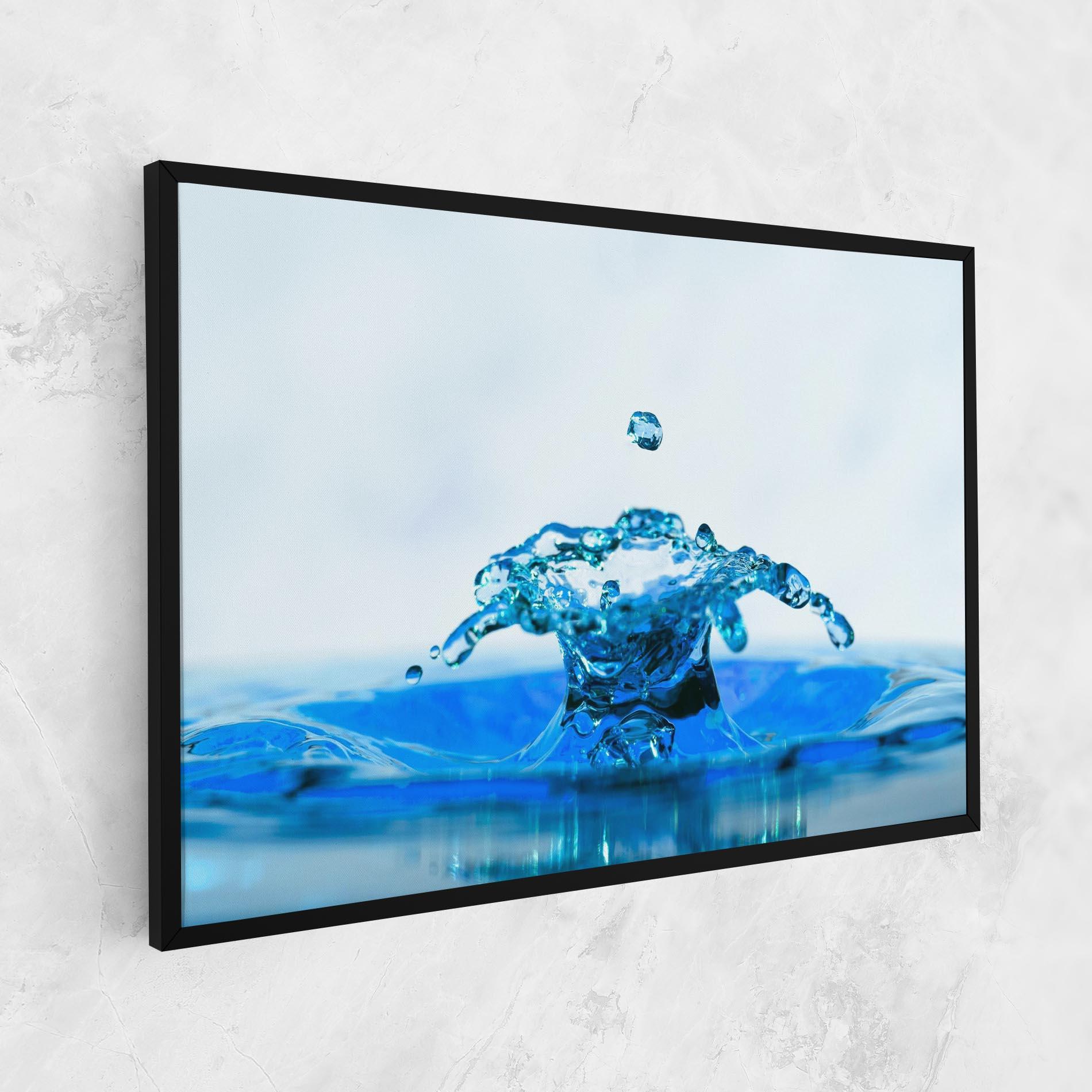 Leinwandbild Blue Water Splash mockup 1