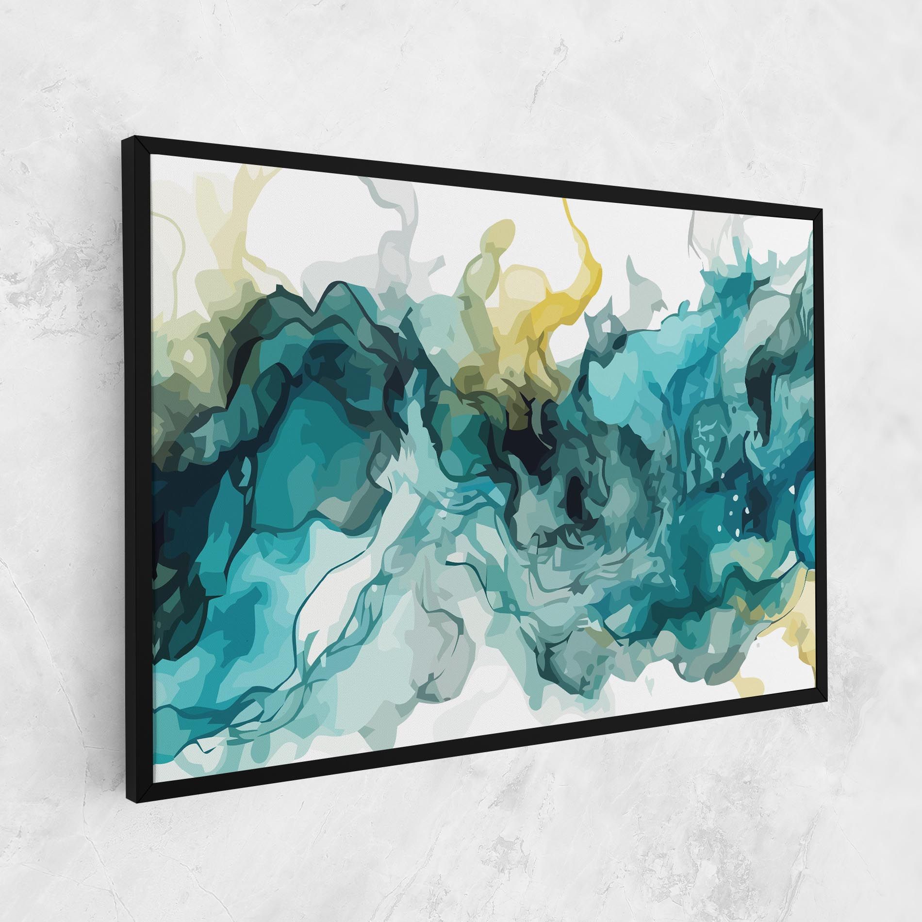 Blue Yellow Art mockup 1