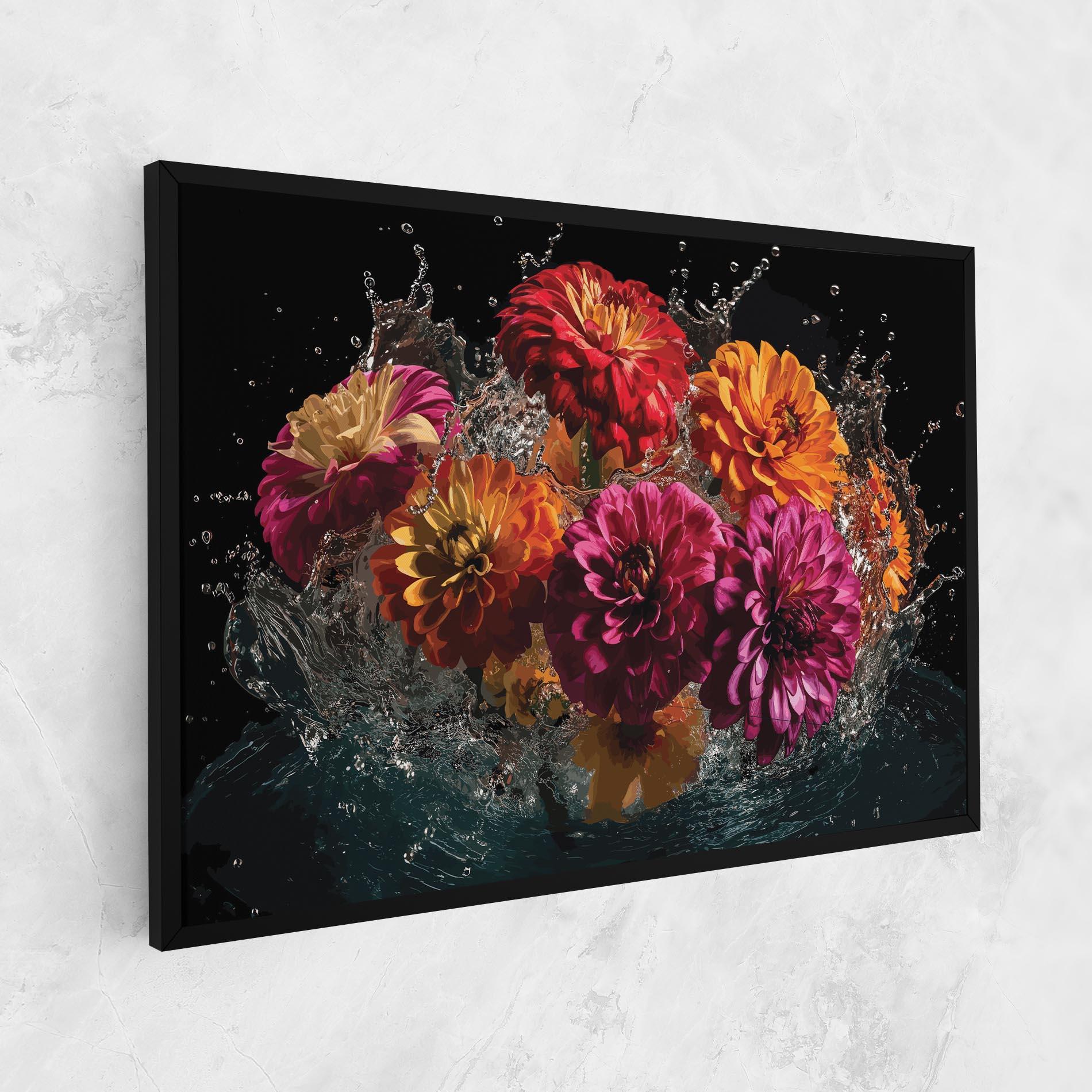 Leinwandbild Flower Water Splash mockup 1