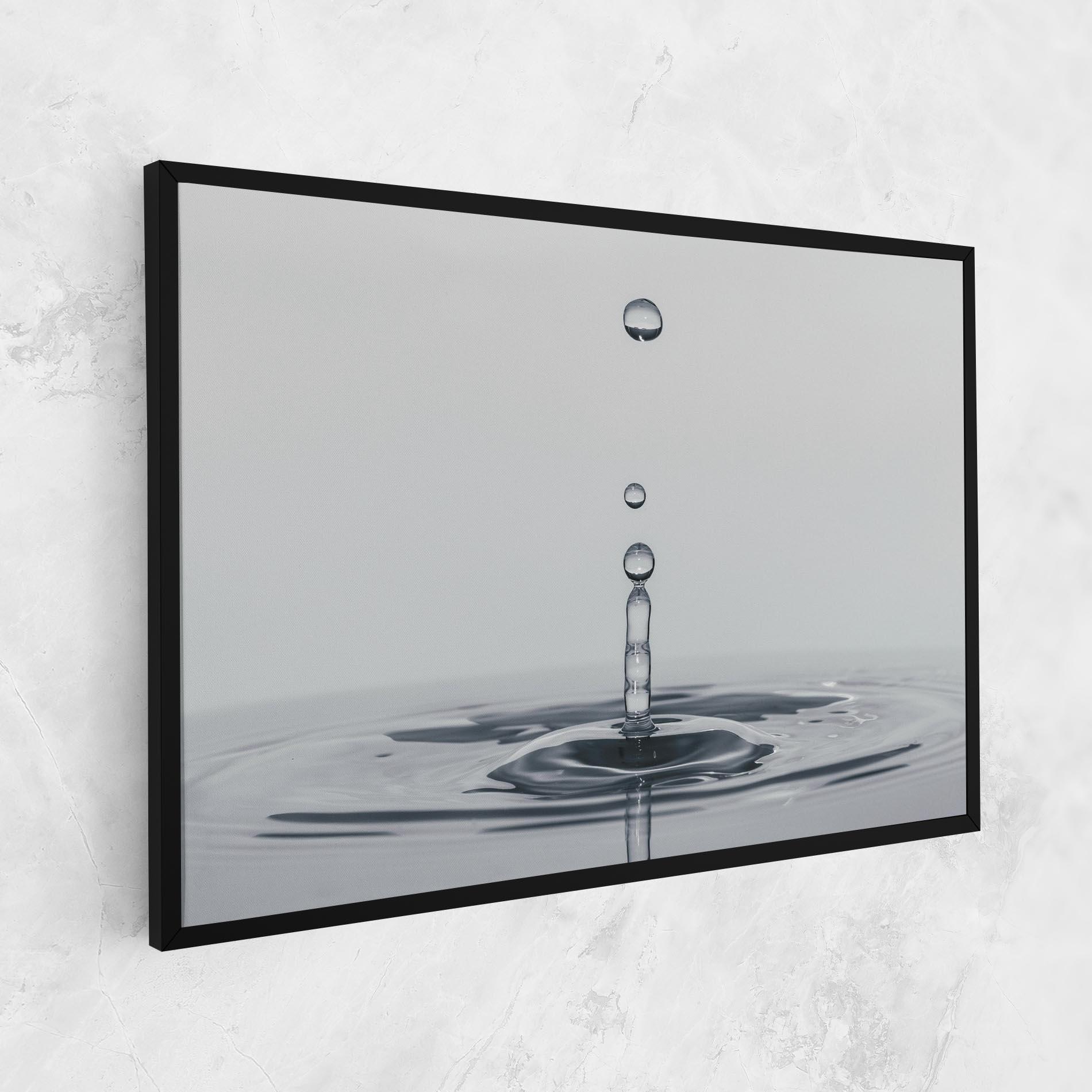 Leinwandbild Grey Water Drop mockup 1