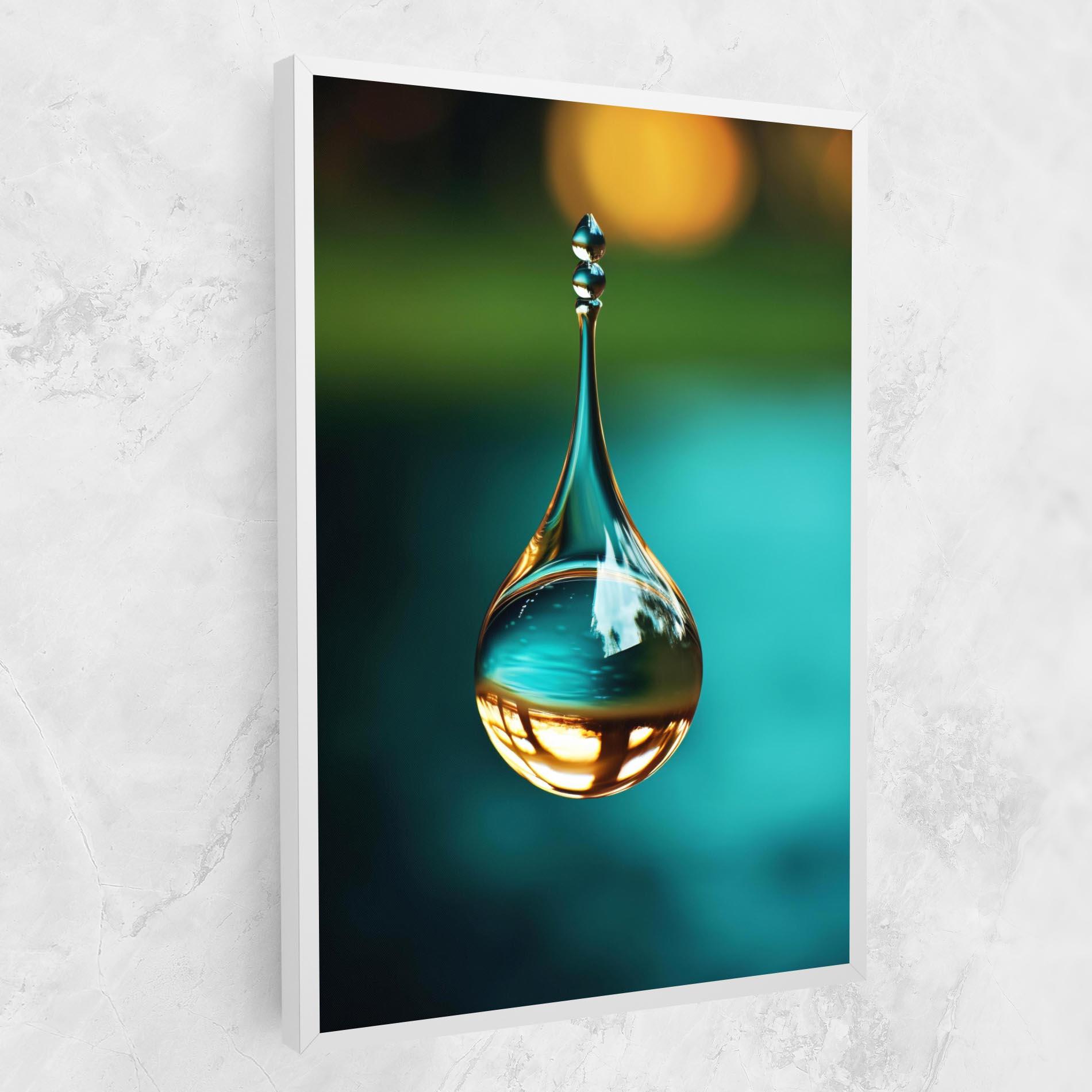 Leinwandbild Big Green Drop mockup 1