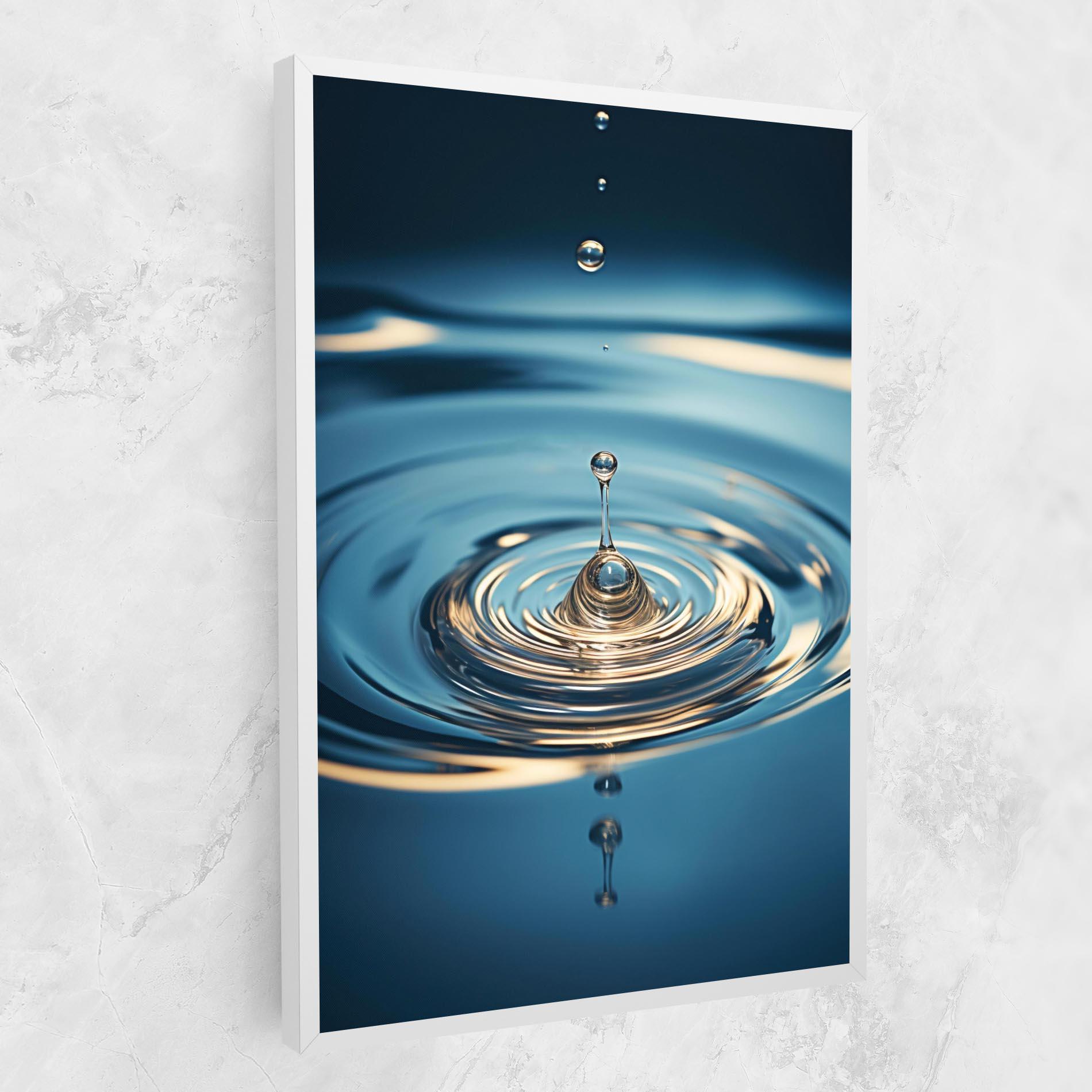 Leinwandbild Cream Water Drop mockup 1