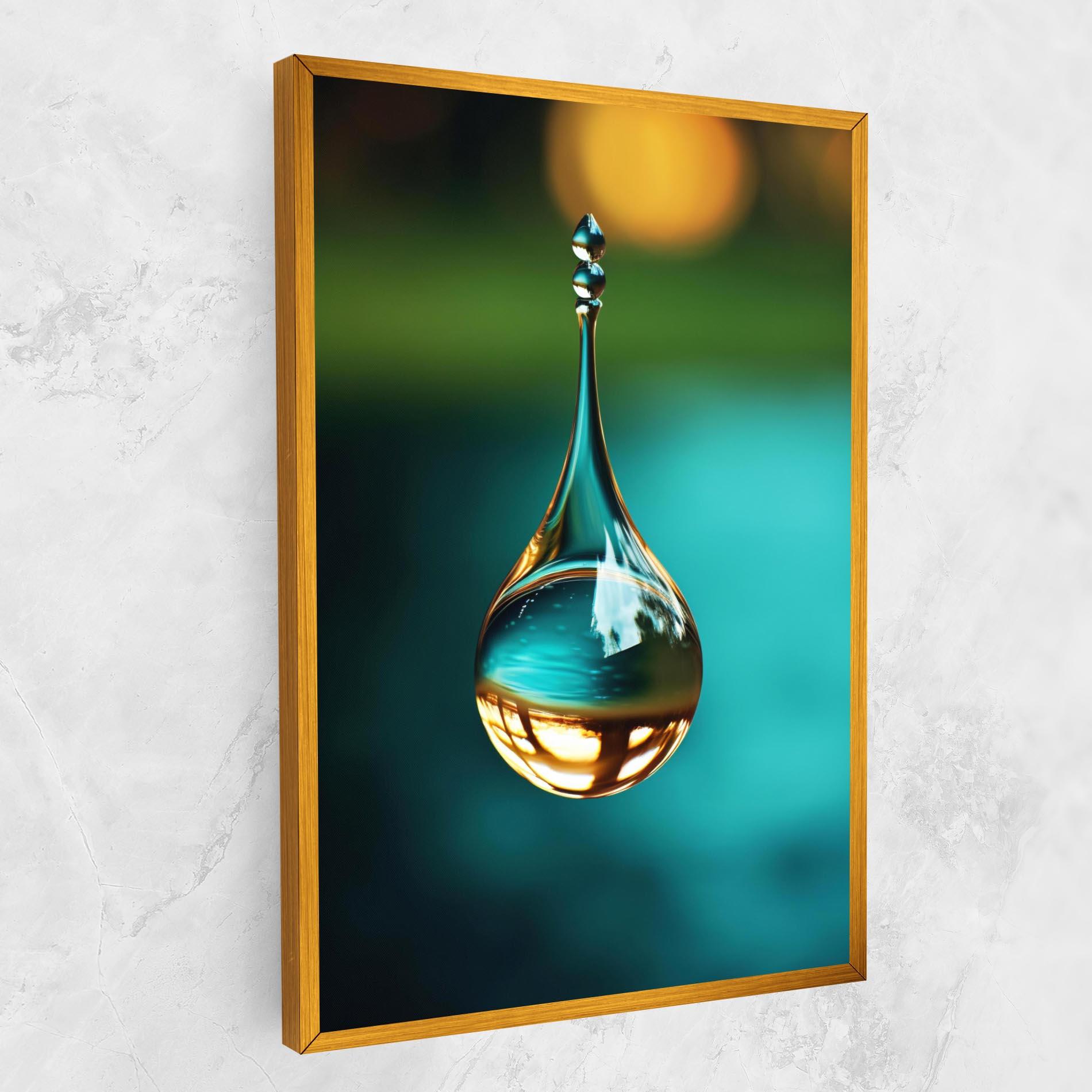 Leinwandbild Big Green Drop mockup 1