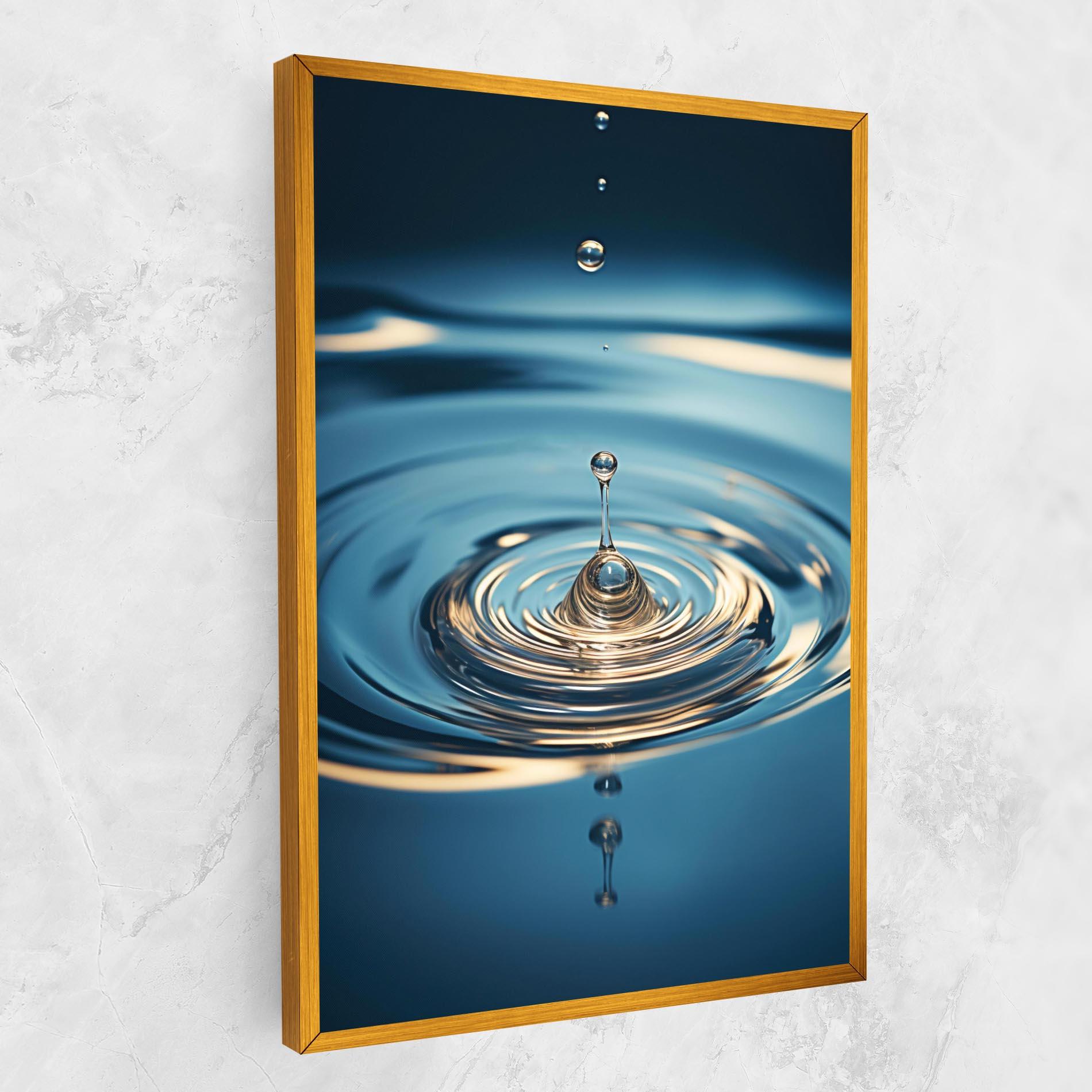 Leinwandbild Cream Water Drop mockup 1