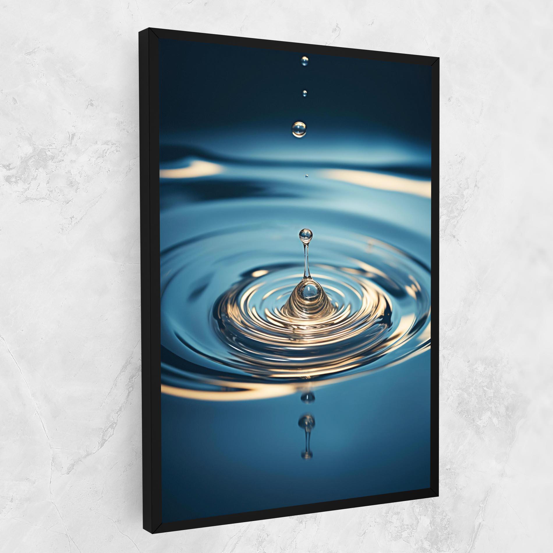 Leinwandbild Cream Water Drop mockup 1
