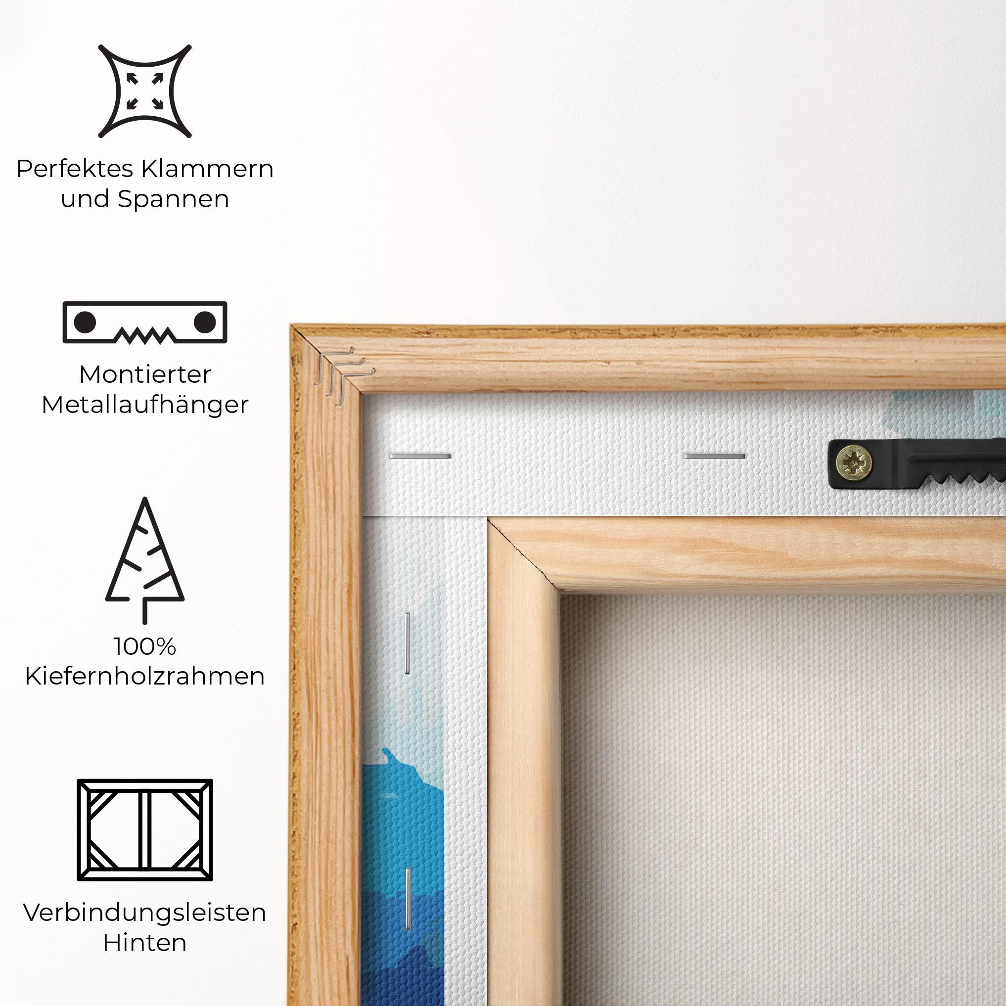 Leinwandbild Blue Water Art mockup 5