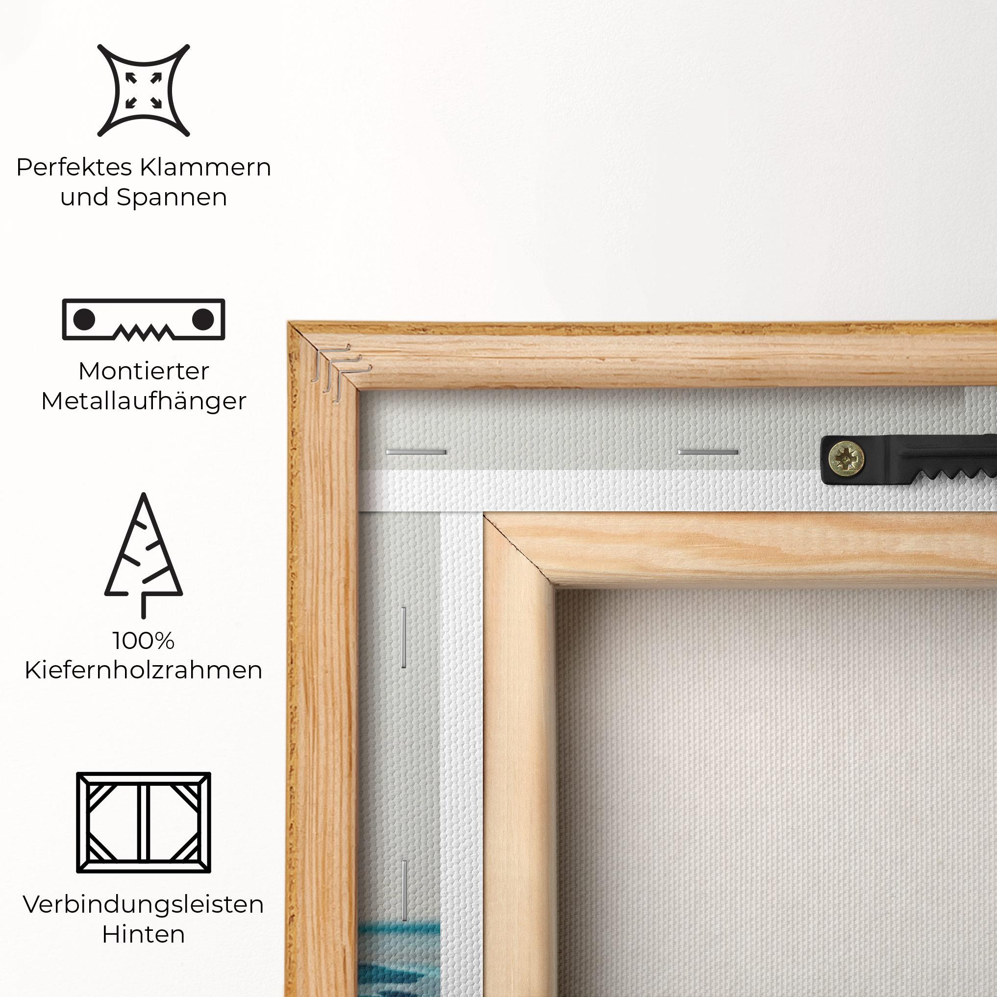 Leinwandbild Blue Water Drop mockup 5