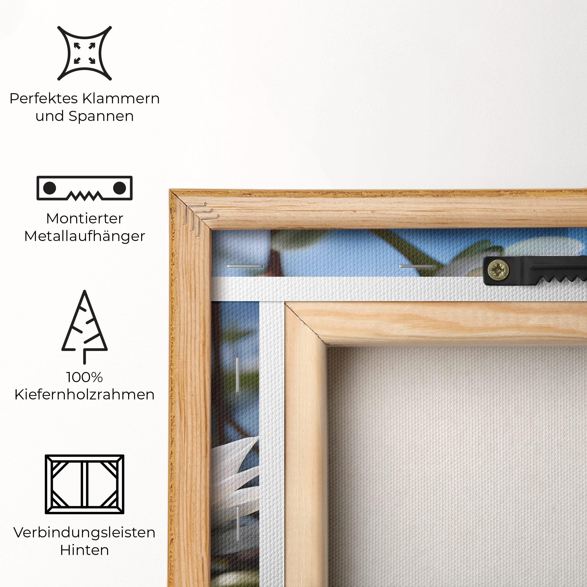 Leinwandbild Flower Water Glass mockup 5