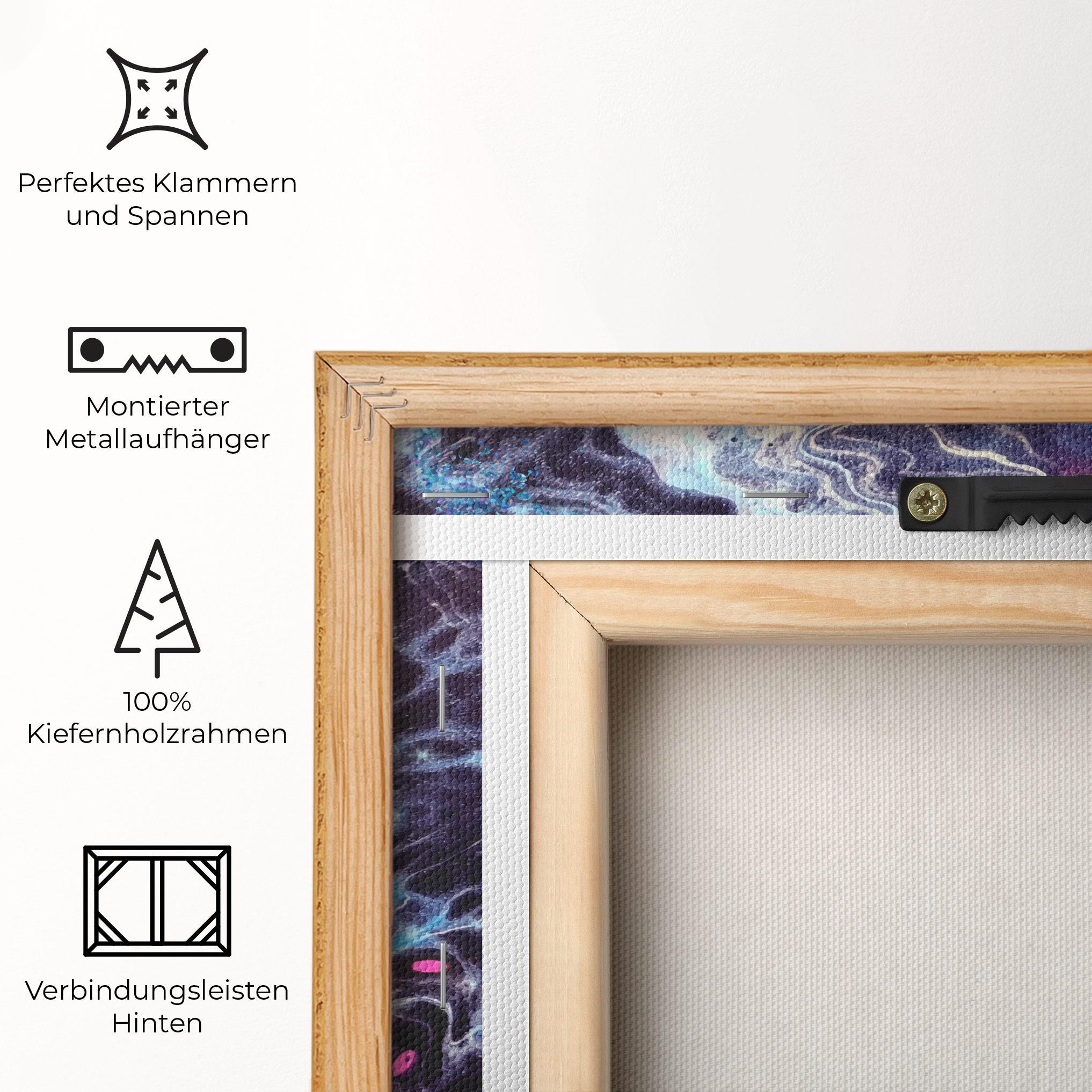 Leinwandbild Purple Blue Water mockup 5