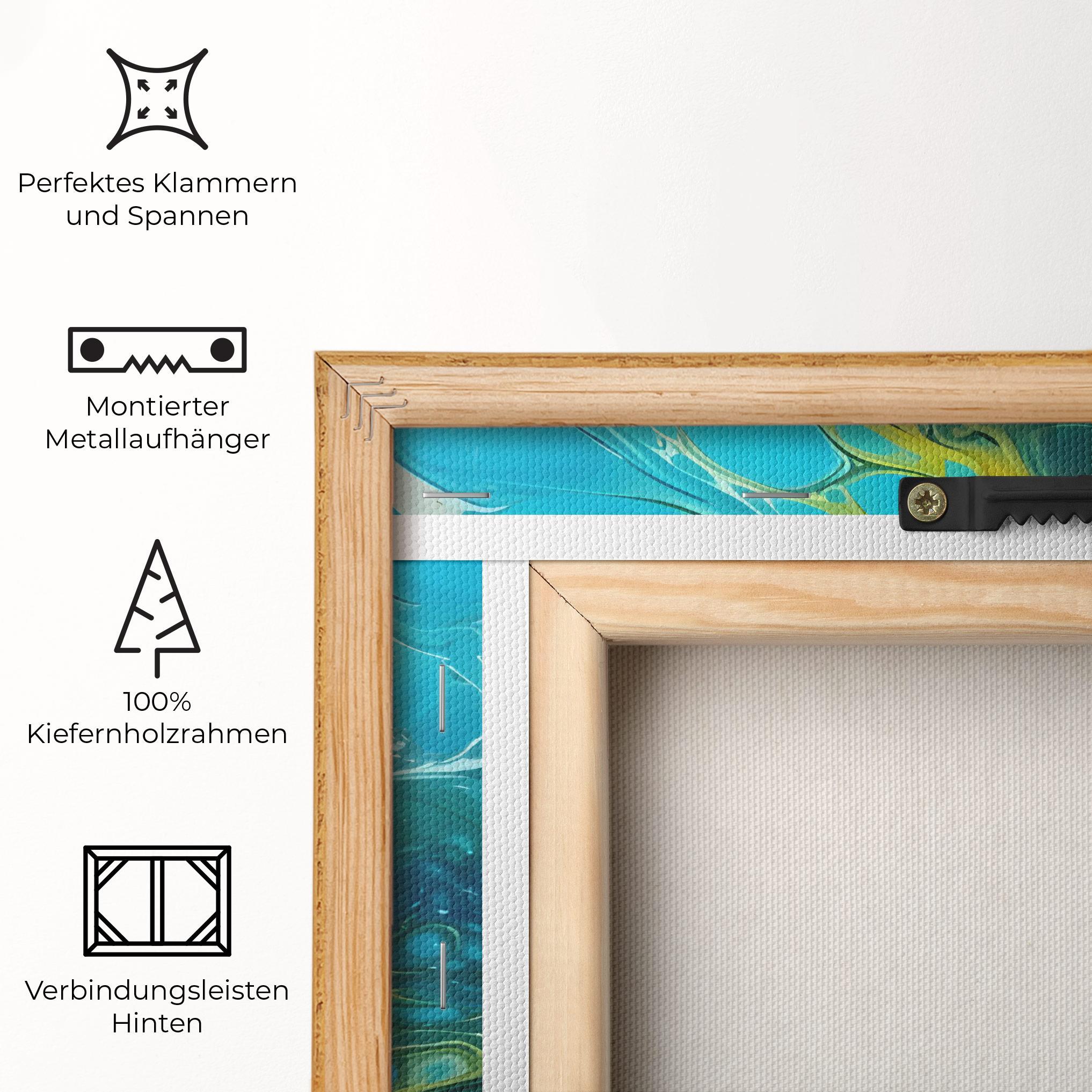 Leinwandbild Yellow Green Ocean mockup 5