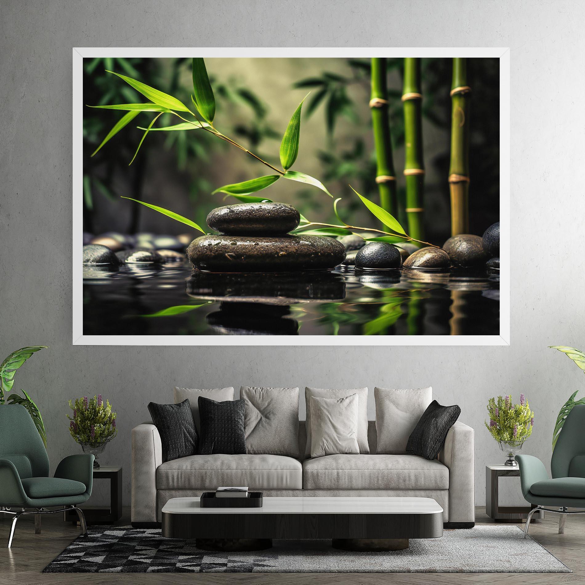 Leinwandbild Bamboo Plant Water mockup 7