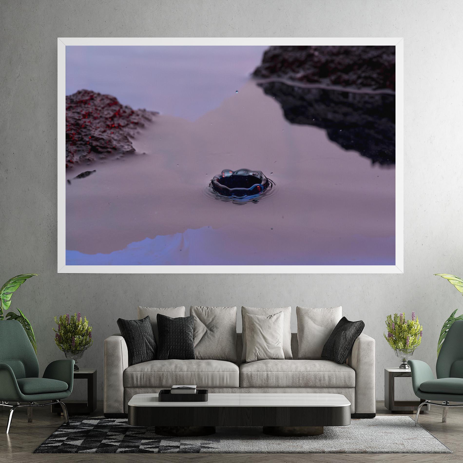 Leinwandbild Blue Color Water mockup 7