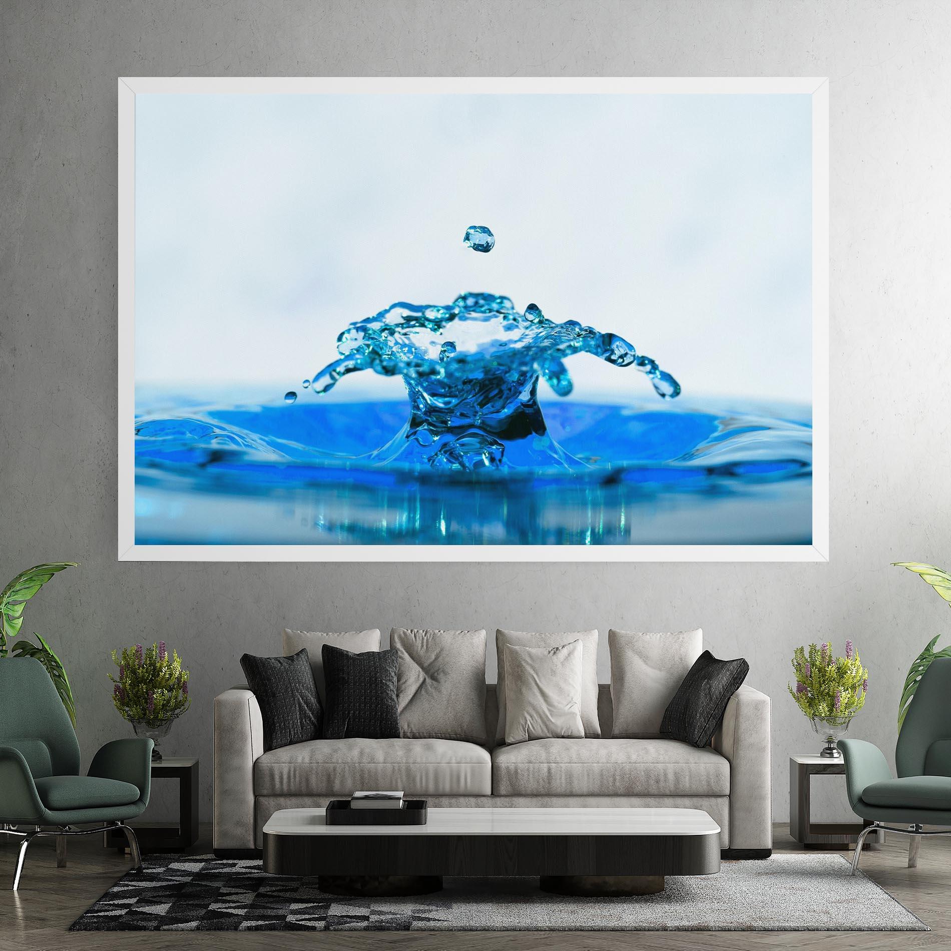 Leinwandbild Blue Water Splash mockup 7