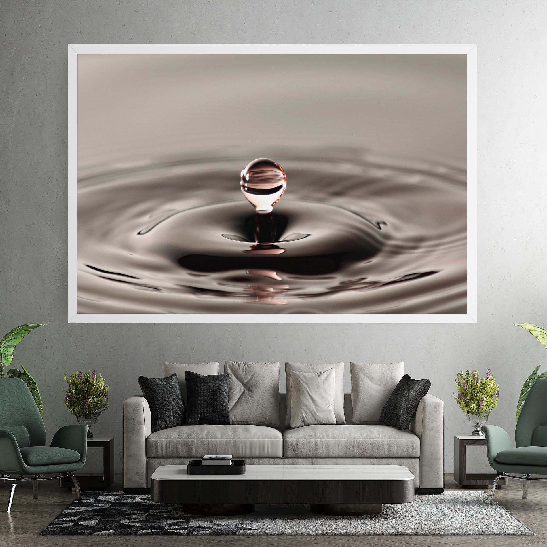 Leinwandbild Close Red Water Drop mockup 7