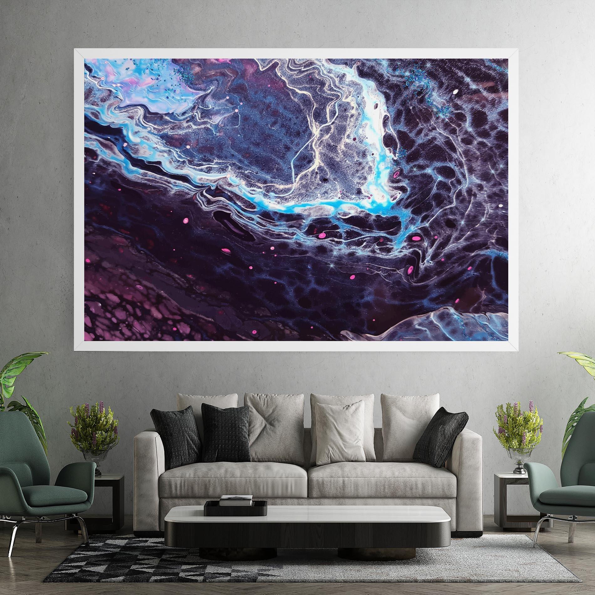 Leinwandbild Purple Blue Water mockup 7
