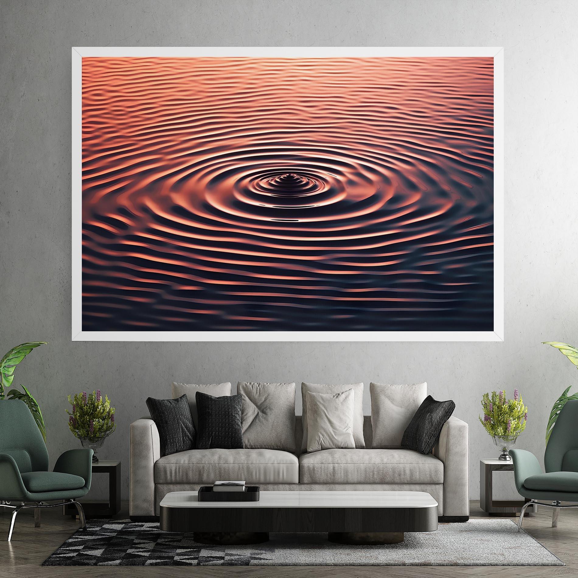 Leinwandbild Red Blue Water mockup 7