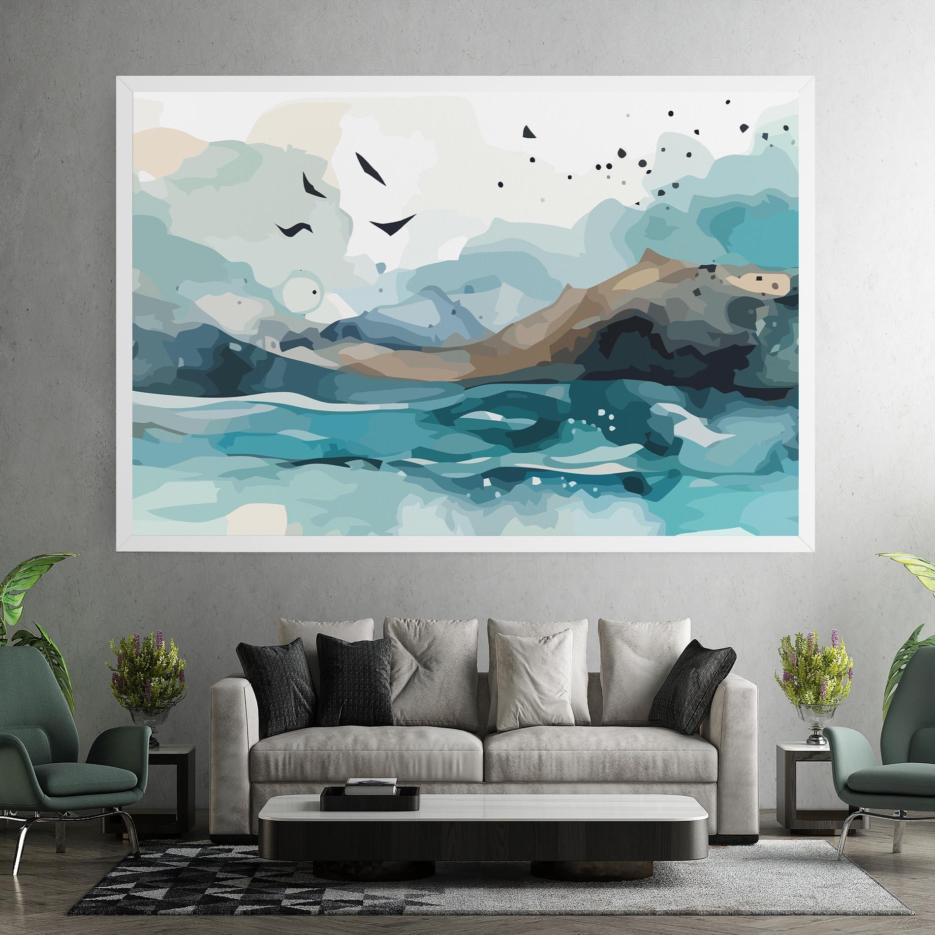 Leinwandbild Water Birds mockup 7
