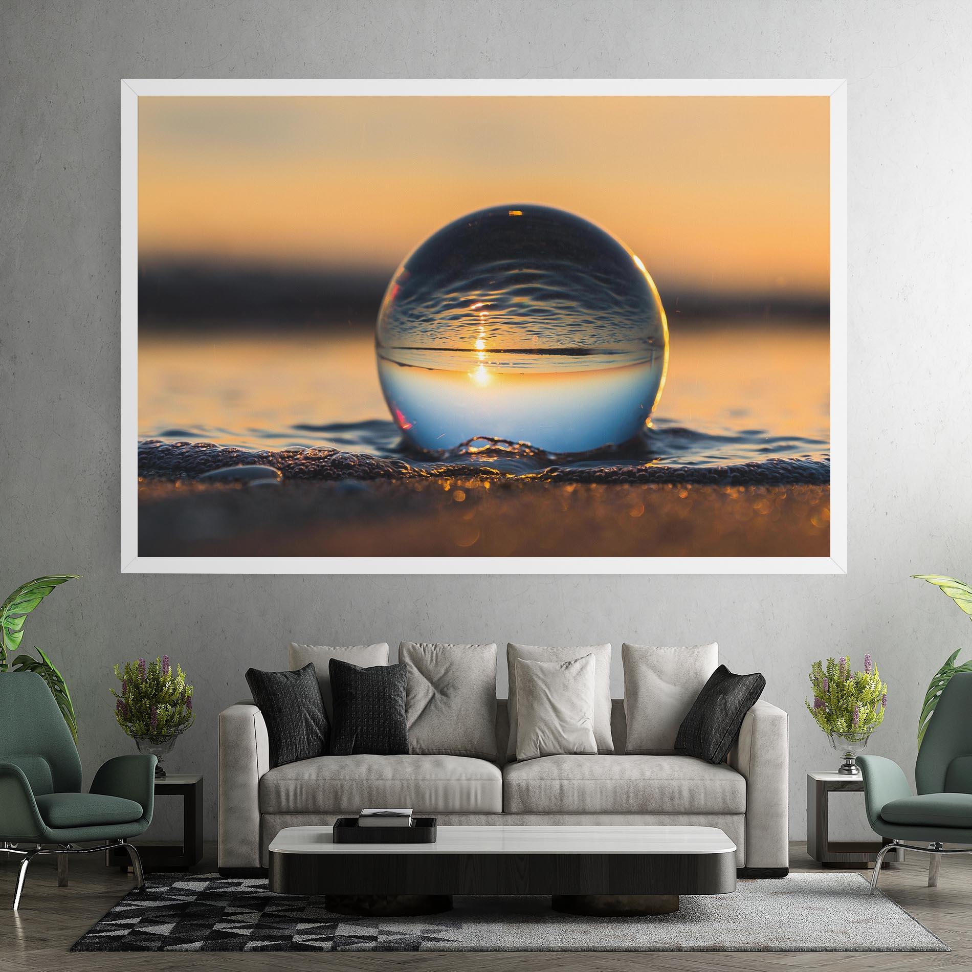 Leinwandbild Water Bubble Reflecting mockup 7