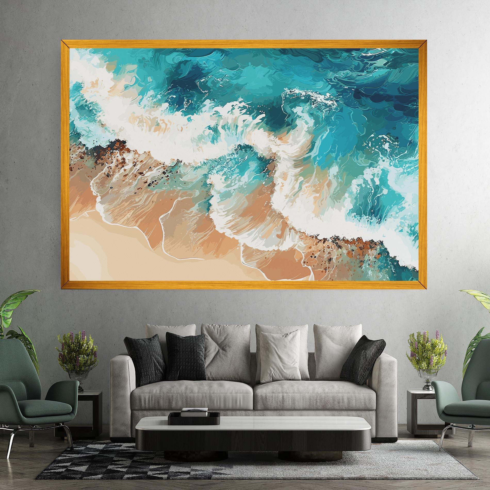 Leinwandbild Artistic Waves mockup 7