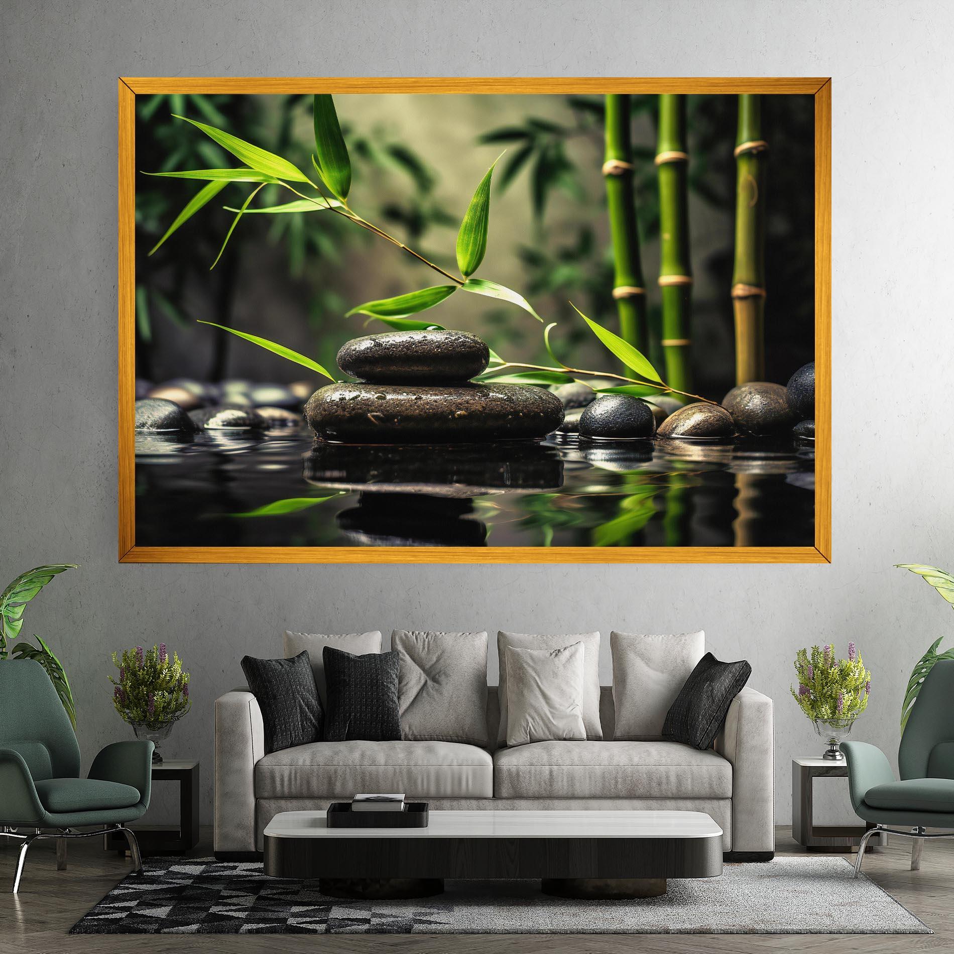 Leinwandbild Bamboo Plant Water mockup 7