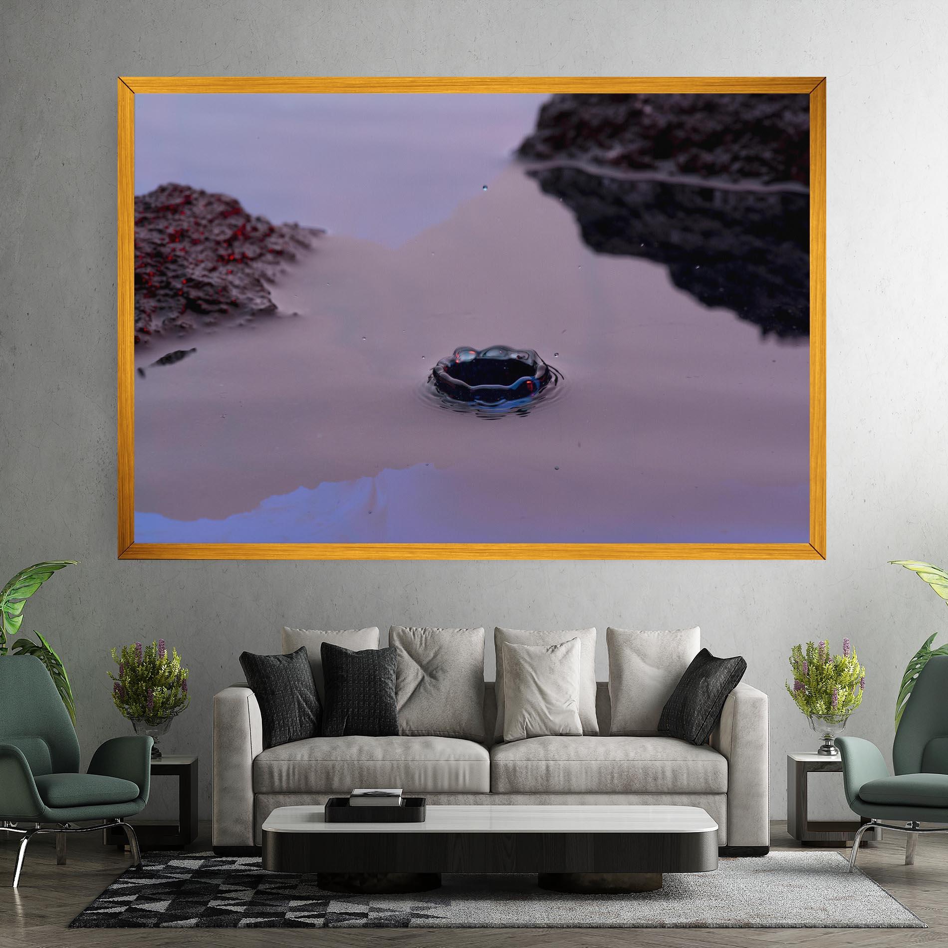 Leinwandbild Blue Color Water mockup 7