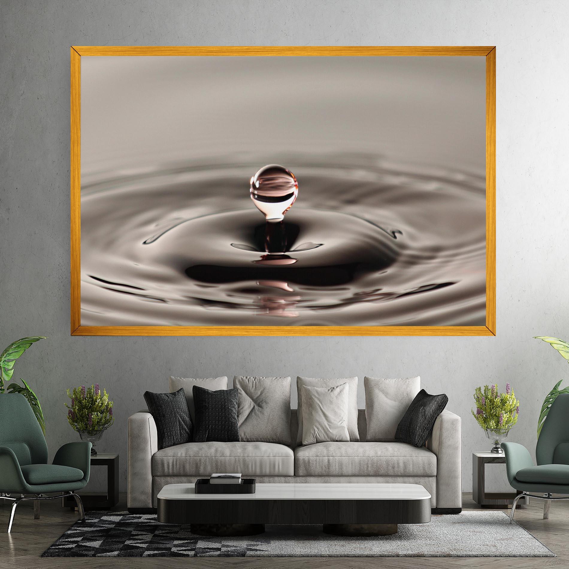 Leinwandbild Close Red Water Drop mockup 7