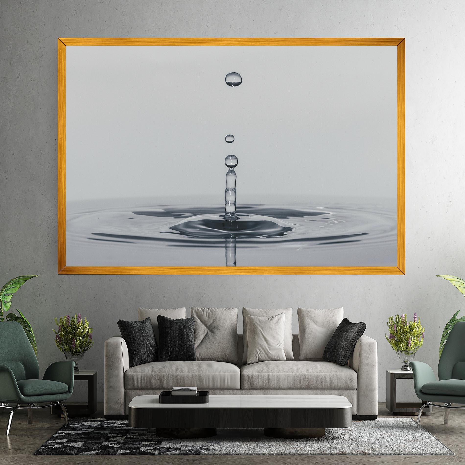 Leinwandbild Grey Water Drop mockup 7