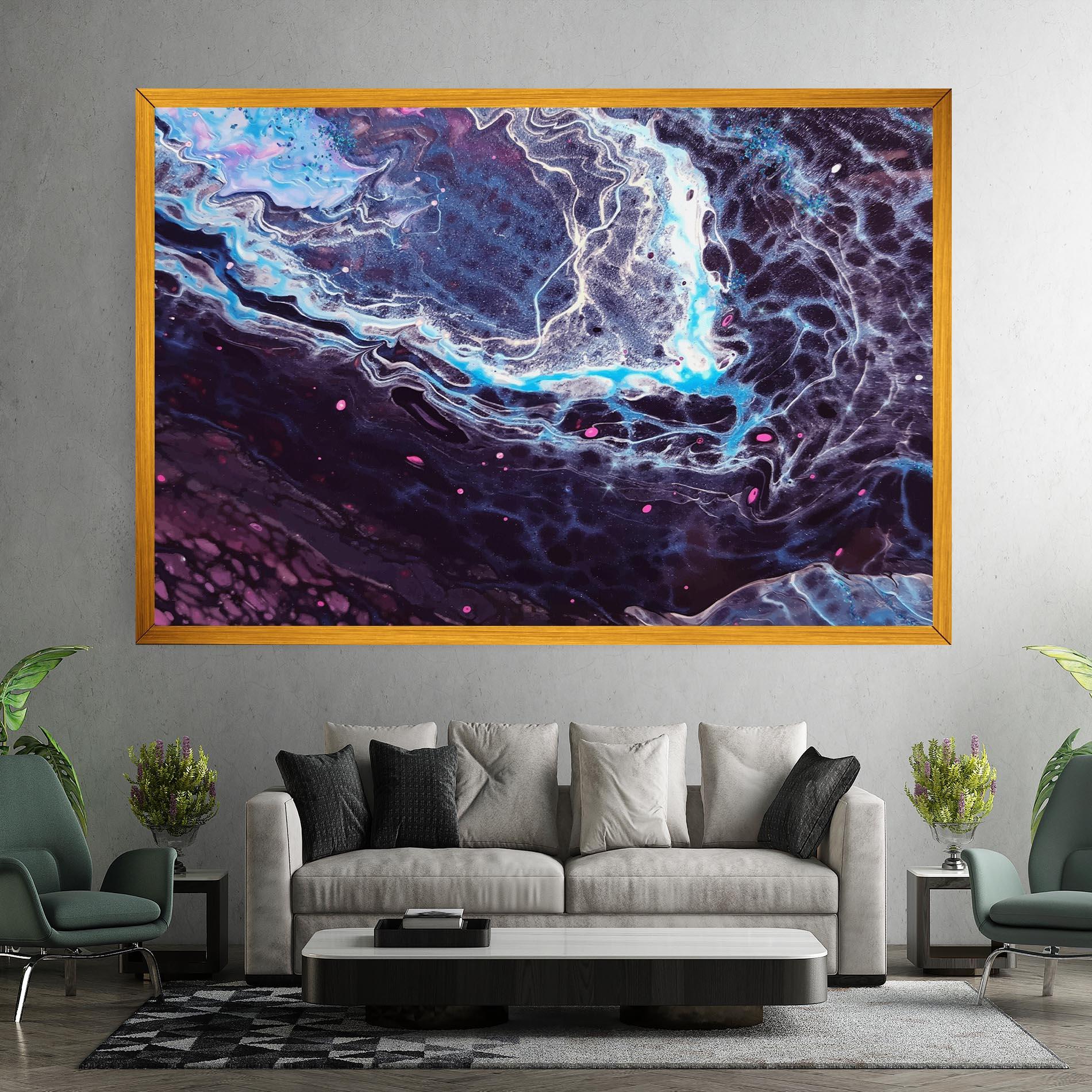 Leinwandbild Purple Blue Water mockup 7