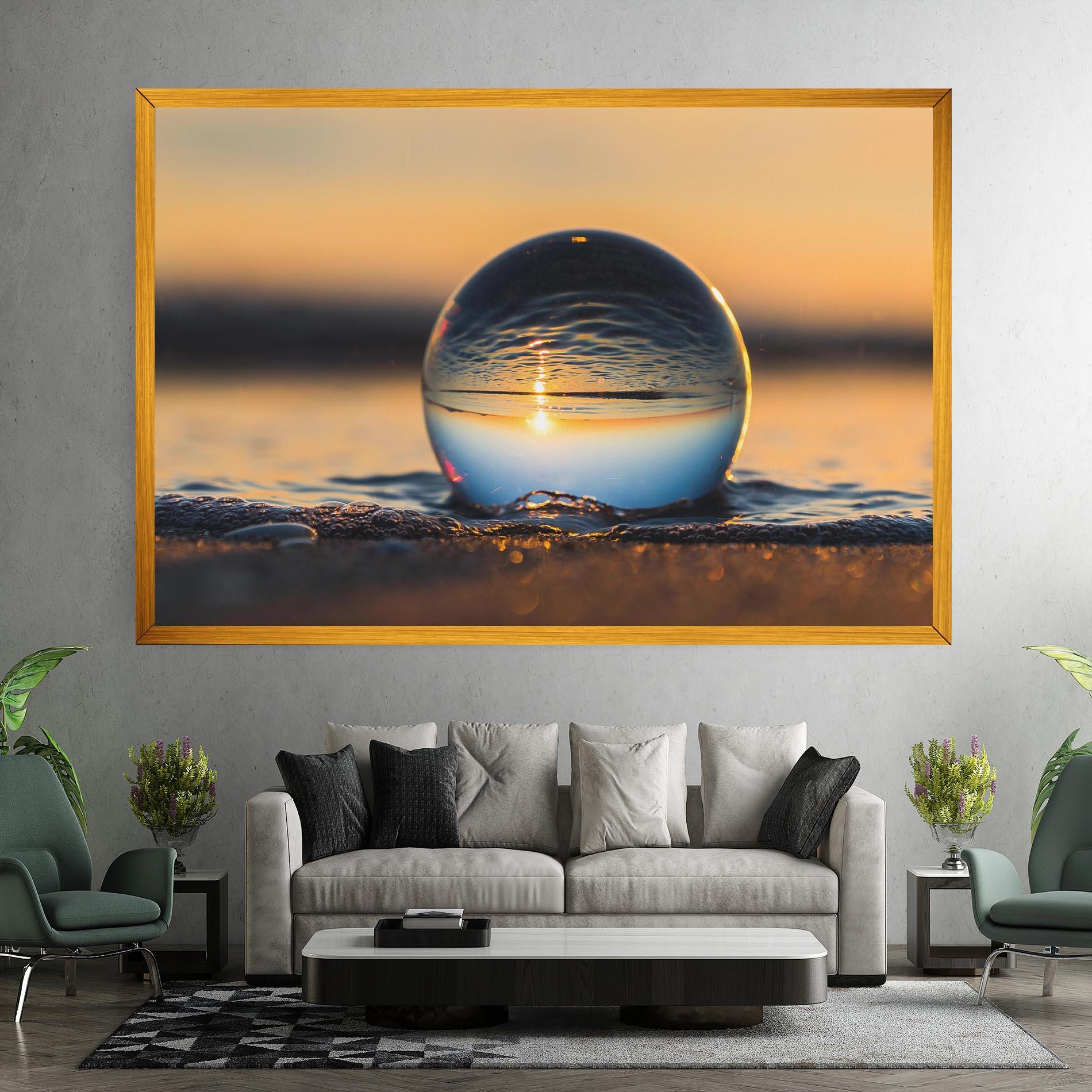 Leinwandbild Water Bubble Reflecting mockup 7