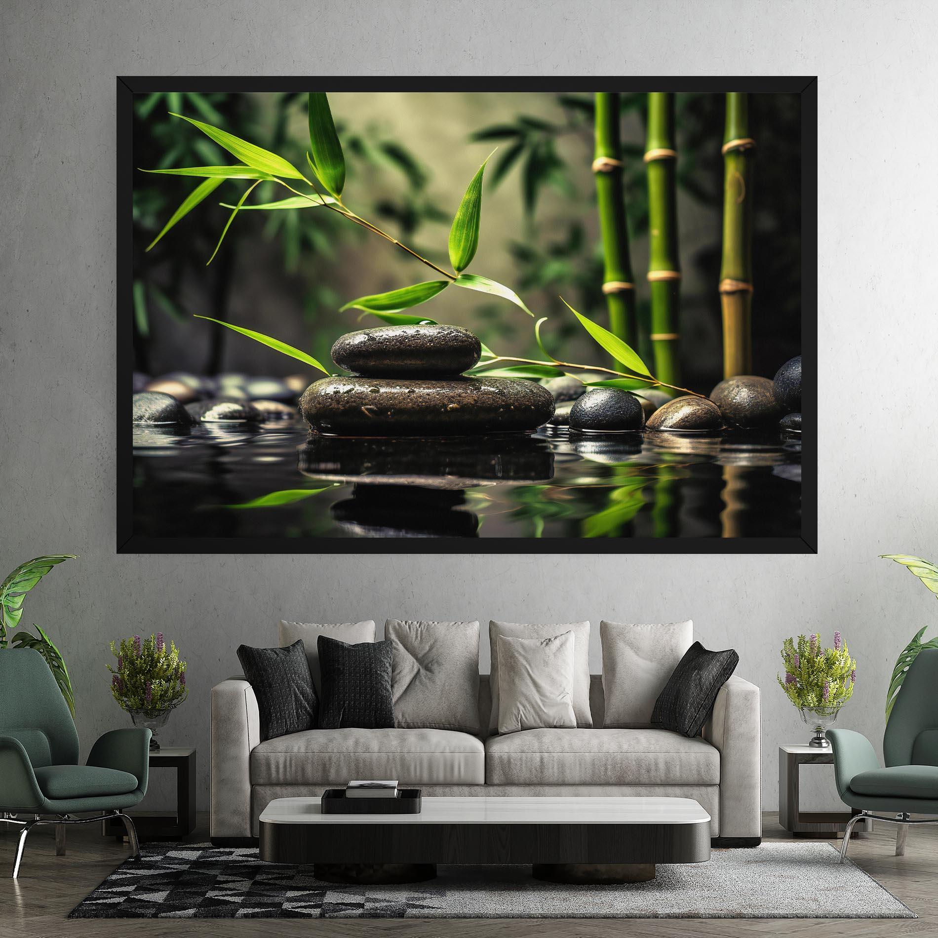 Leinwandbild Bamboo Plant Water mockup 7