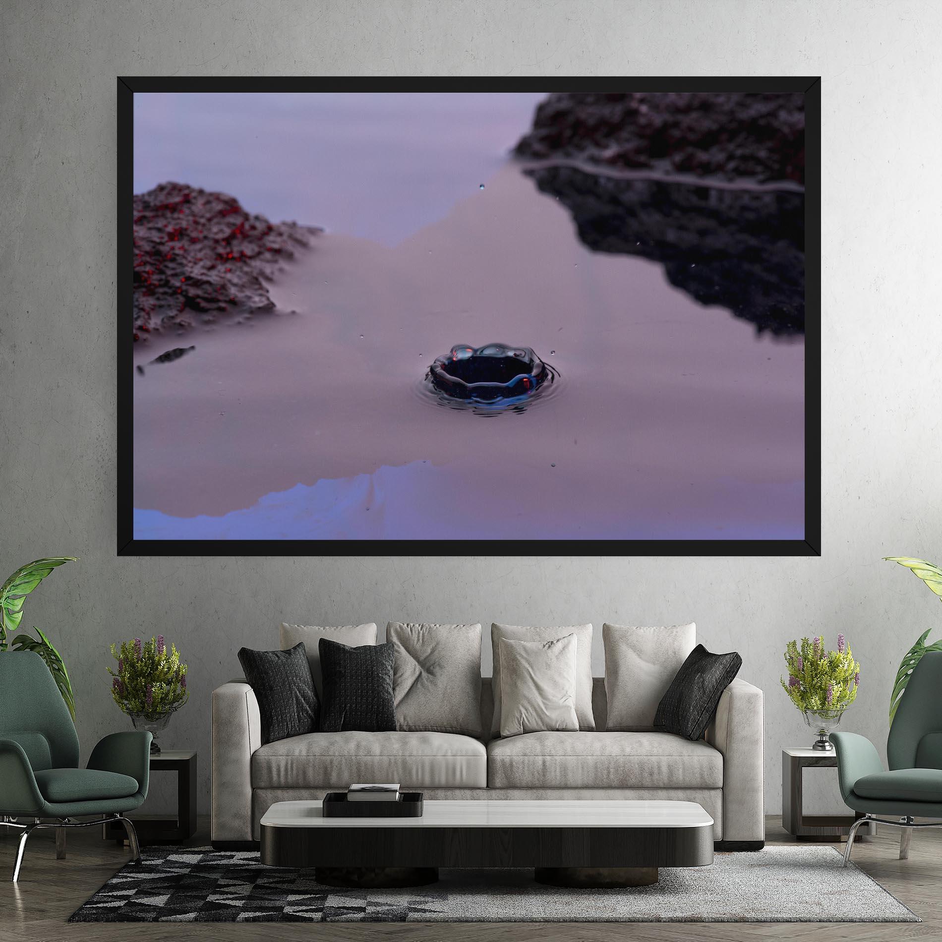 Leinwandbild Blue Color Water mockup 7