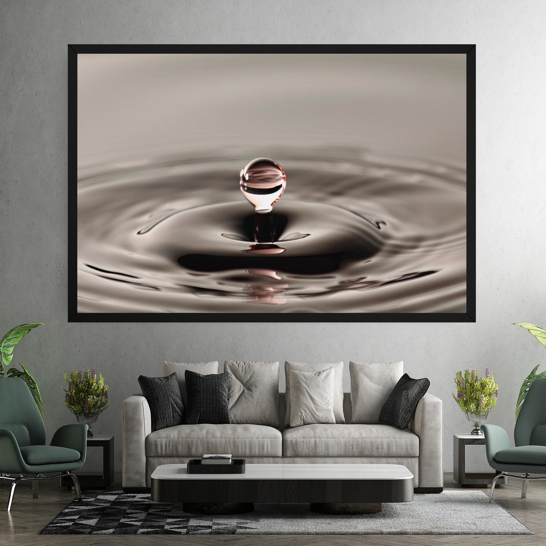 Leinwandbild Close Red Water Drop mockup 7