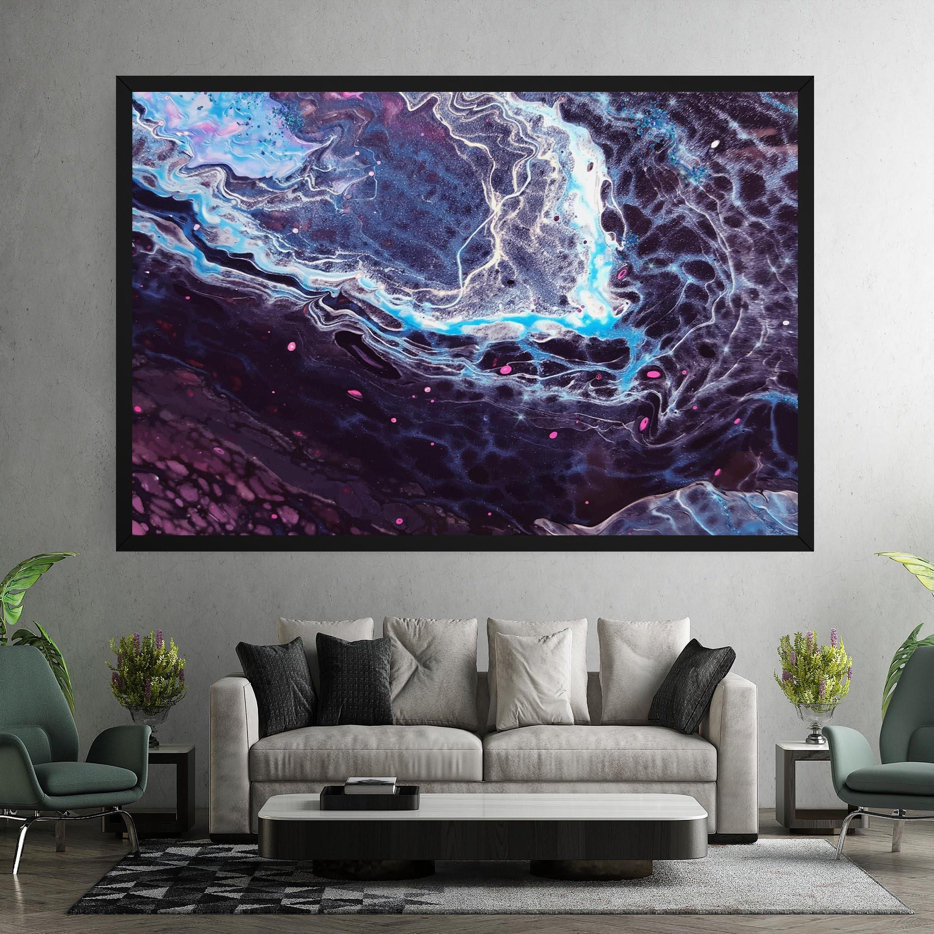 Leinwandbild Purple Blue Water mockup 7